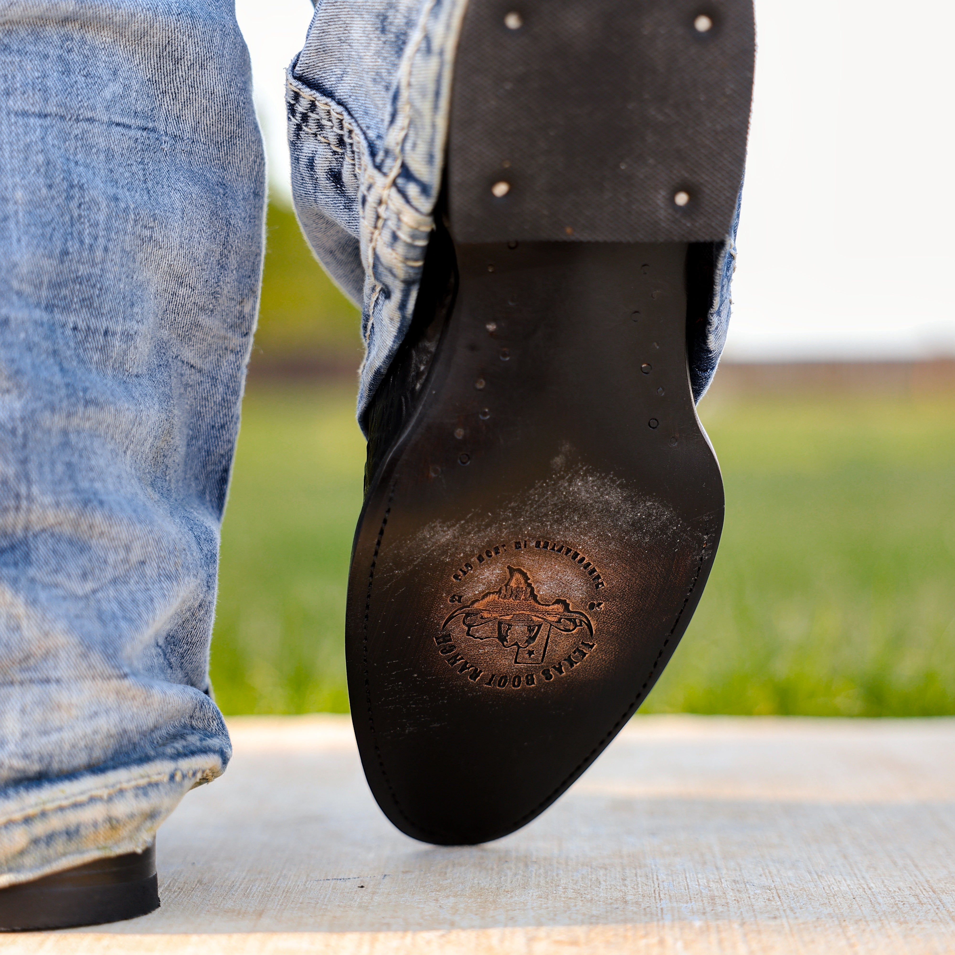 Black Caiman Belly Leather Boots - Round Toe