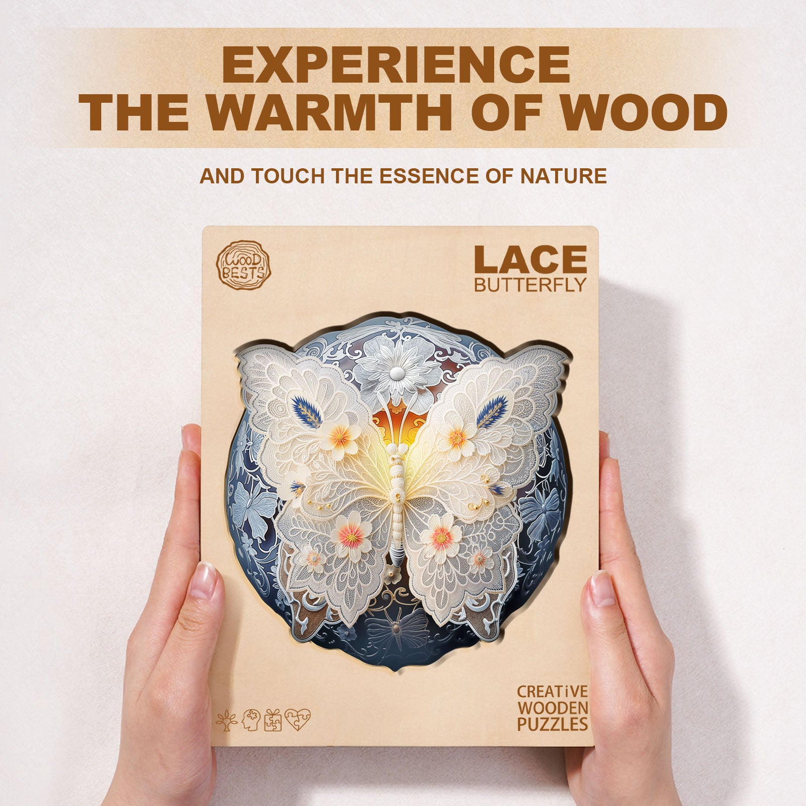 Lace Butterfly Wooden Jigsaw Puzzle