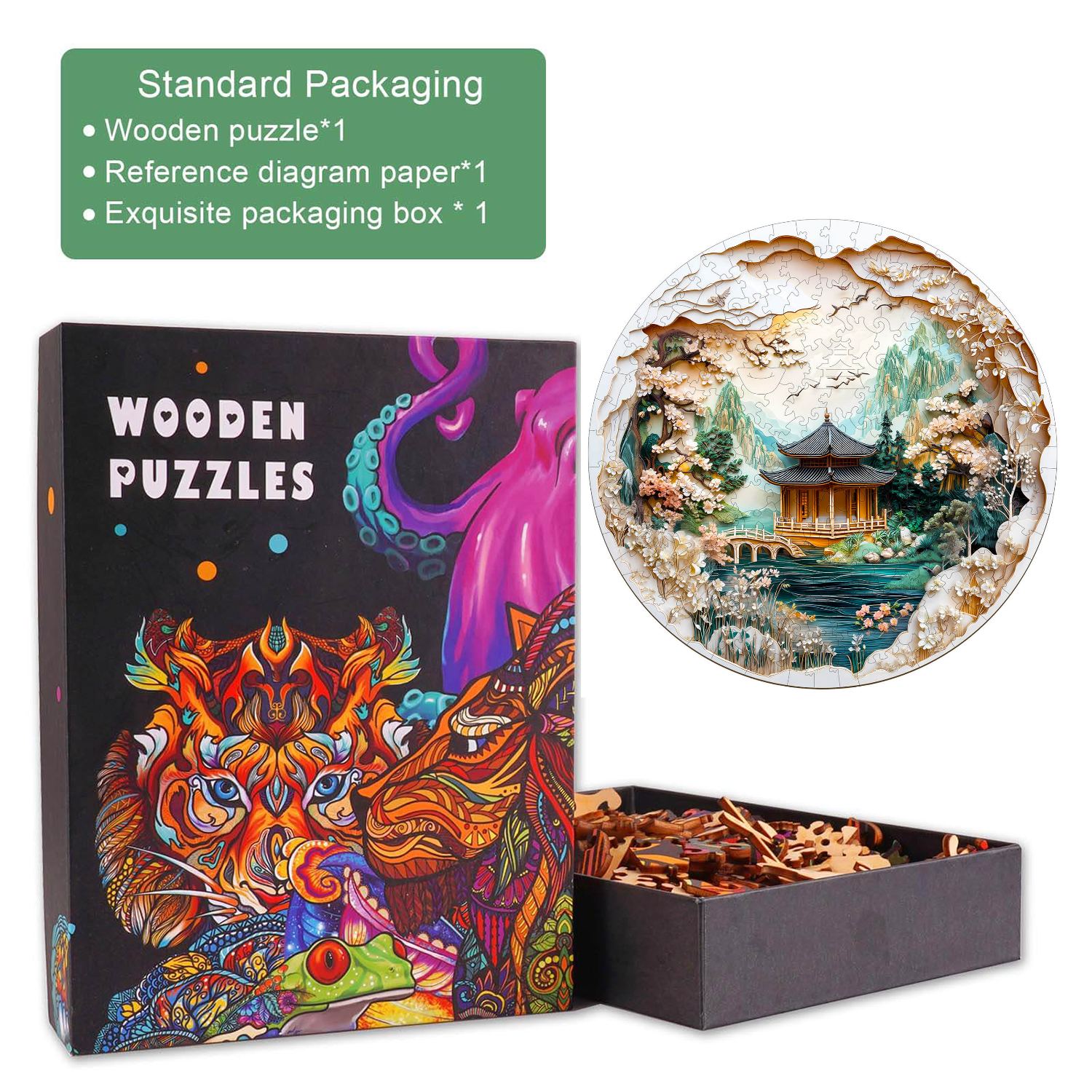 3D Chinese Landscape Painting Wooden Jigsaw Puzzle