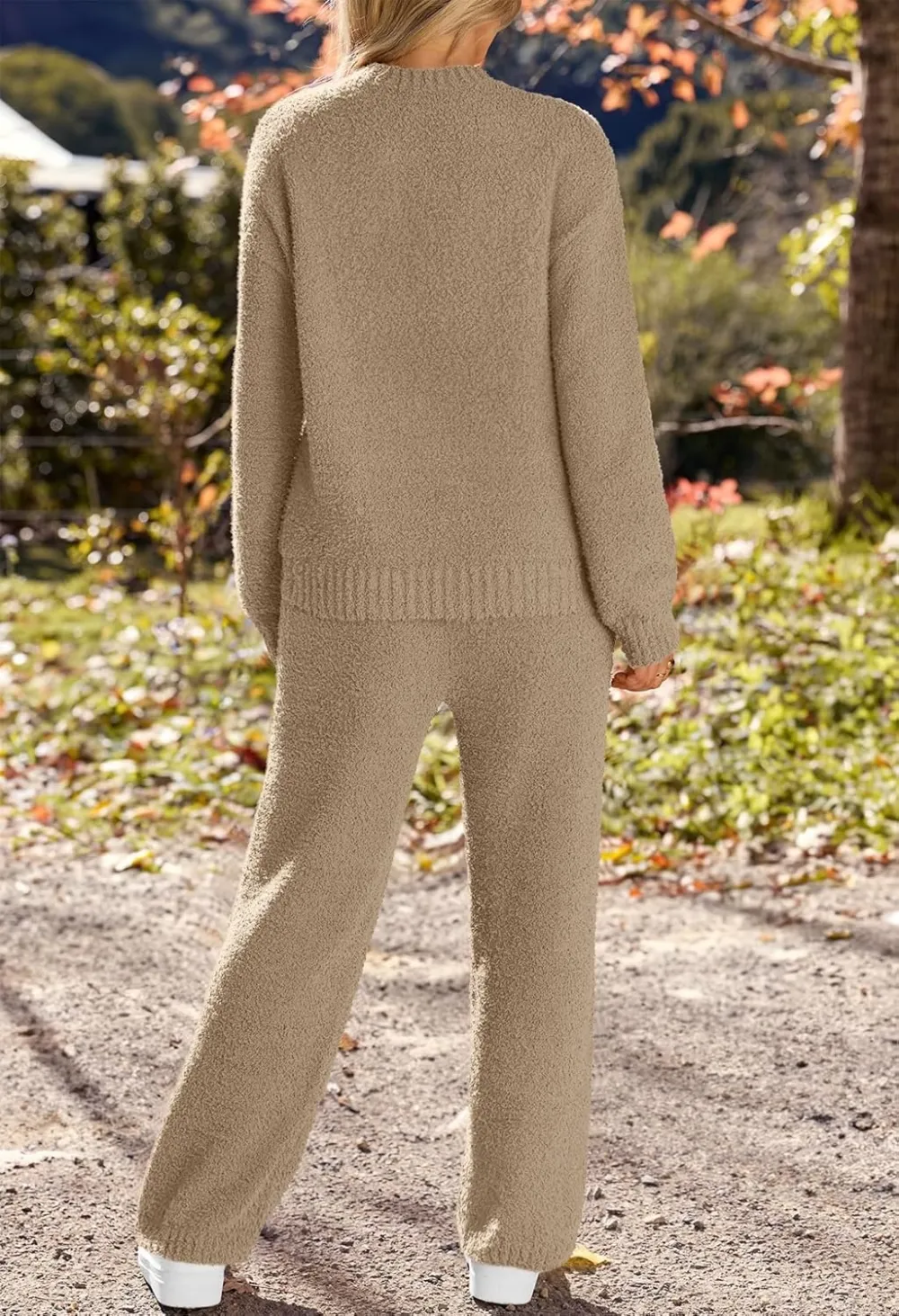 Womens Pajama Sets 2025 Fall Lounge Sweater Set