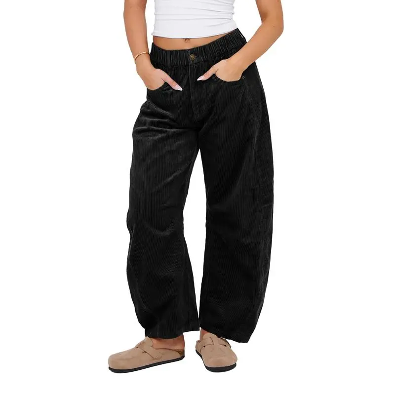 Corduroy Barrel Pants for Women Cord Pants