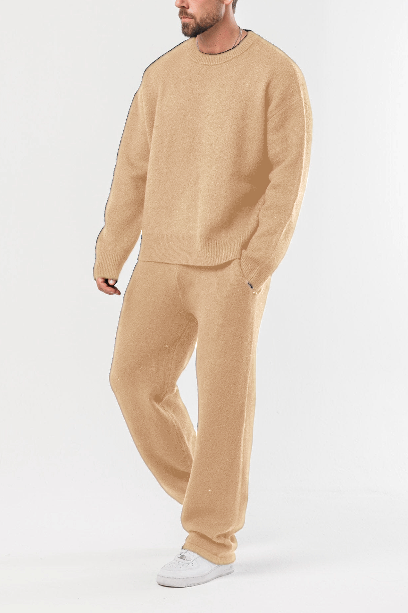 Men’s Classic Knit Sweater Set – Everyday Comfort Outfit