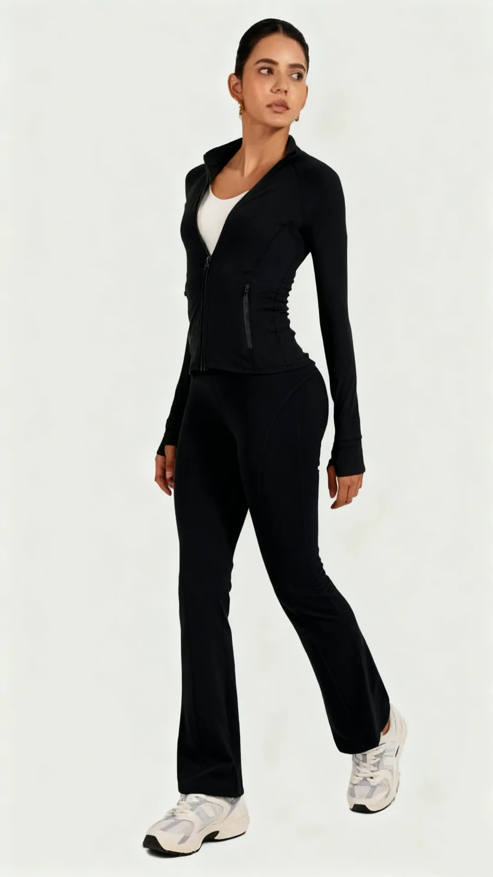 2PCS Slim-It BBL Jacket and Flare Leggings Daily Set