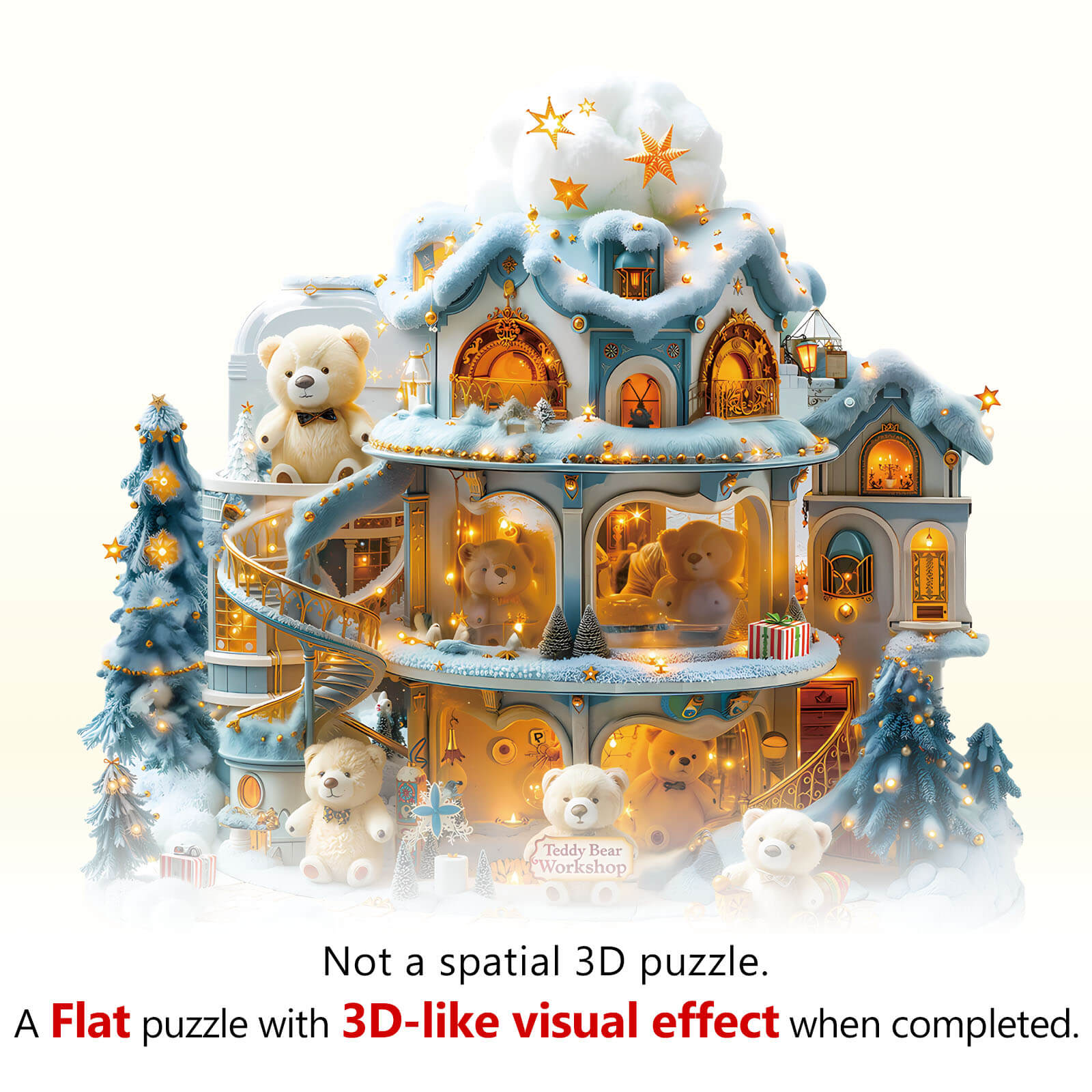 Teddy Bear Workshop Wooden Jigsaw Puzzle