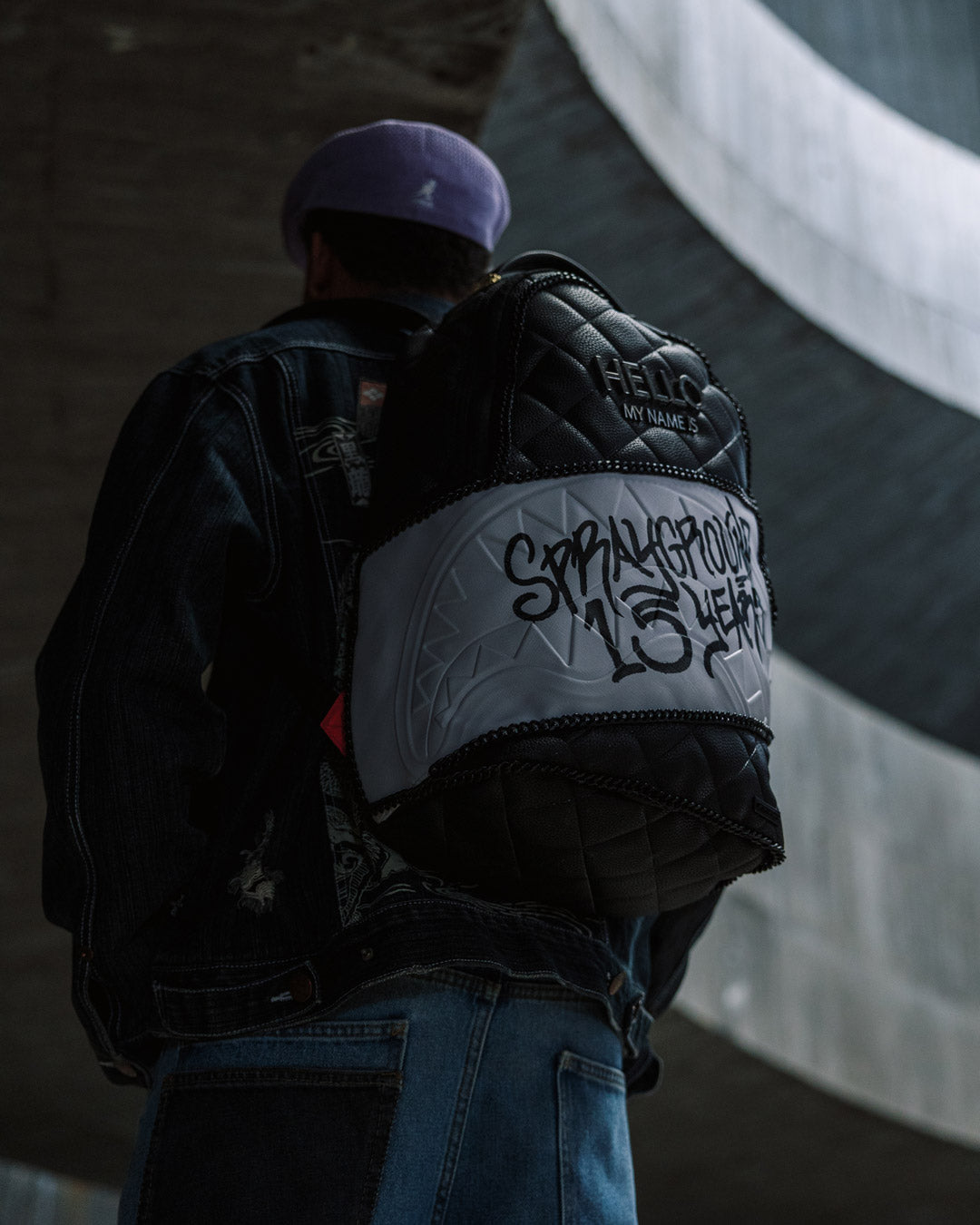 HELLO MY NAME IS 15 YEARS QUILTED BACKPACK (SUPER RARE)