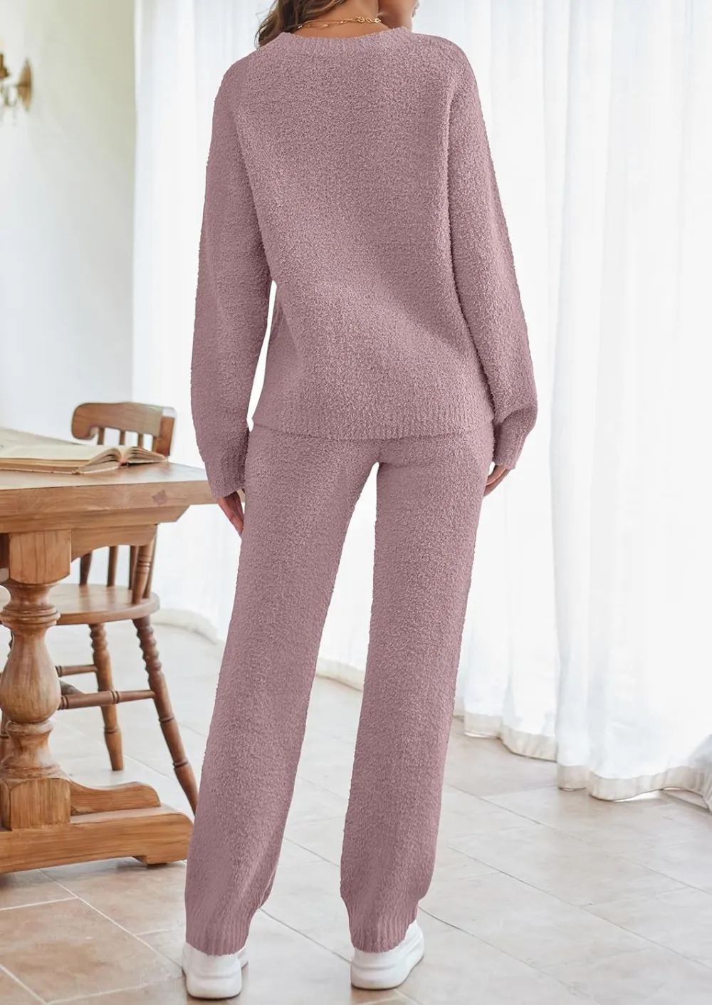 Womens Pajama Sets 2025 Fall Lounge Sweater Set