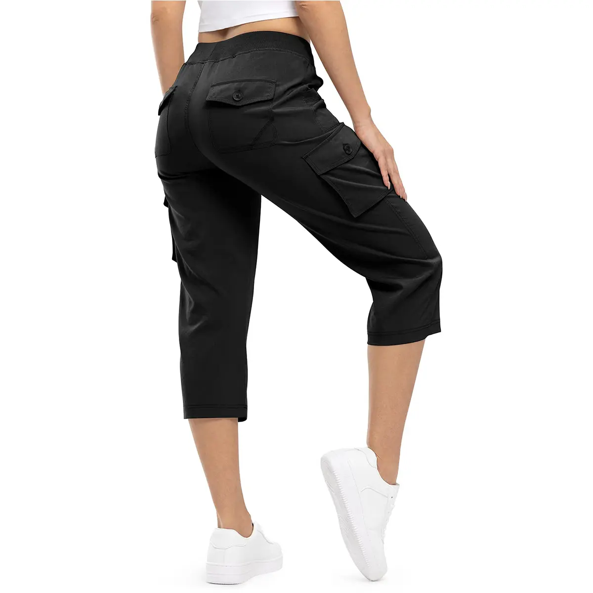 Women's Cargo Pants Plus Size Outdoor Lightweight Capris Casual