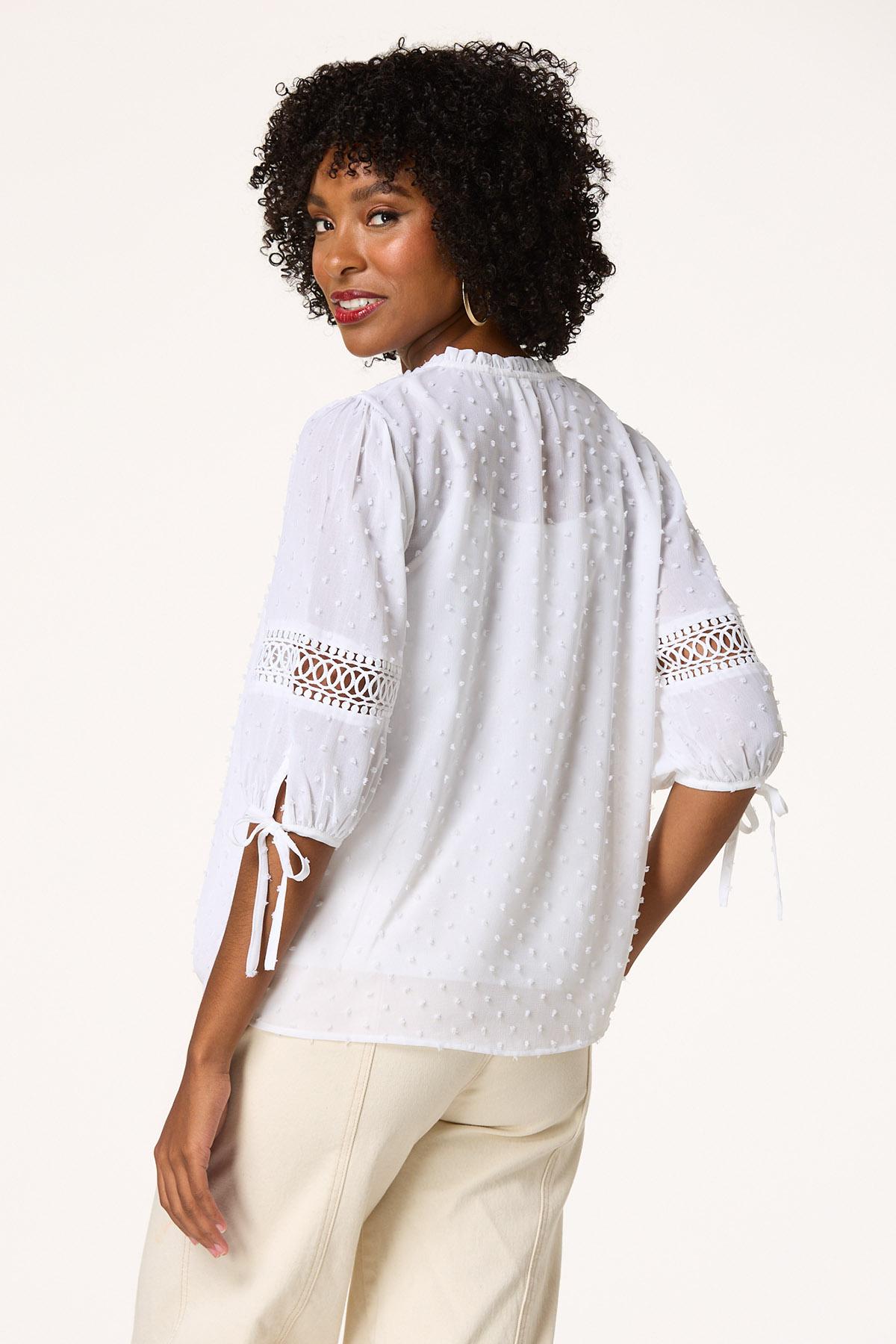 Textured Clip Dot Top