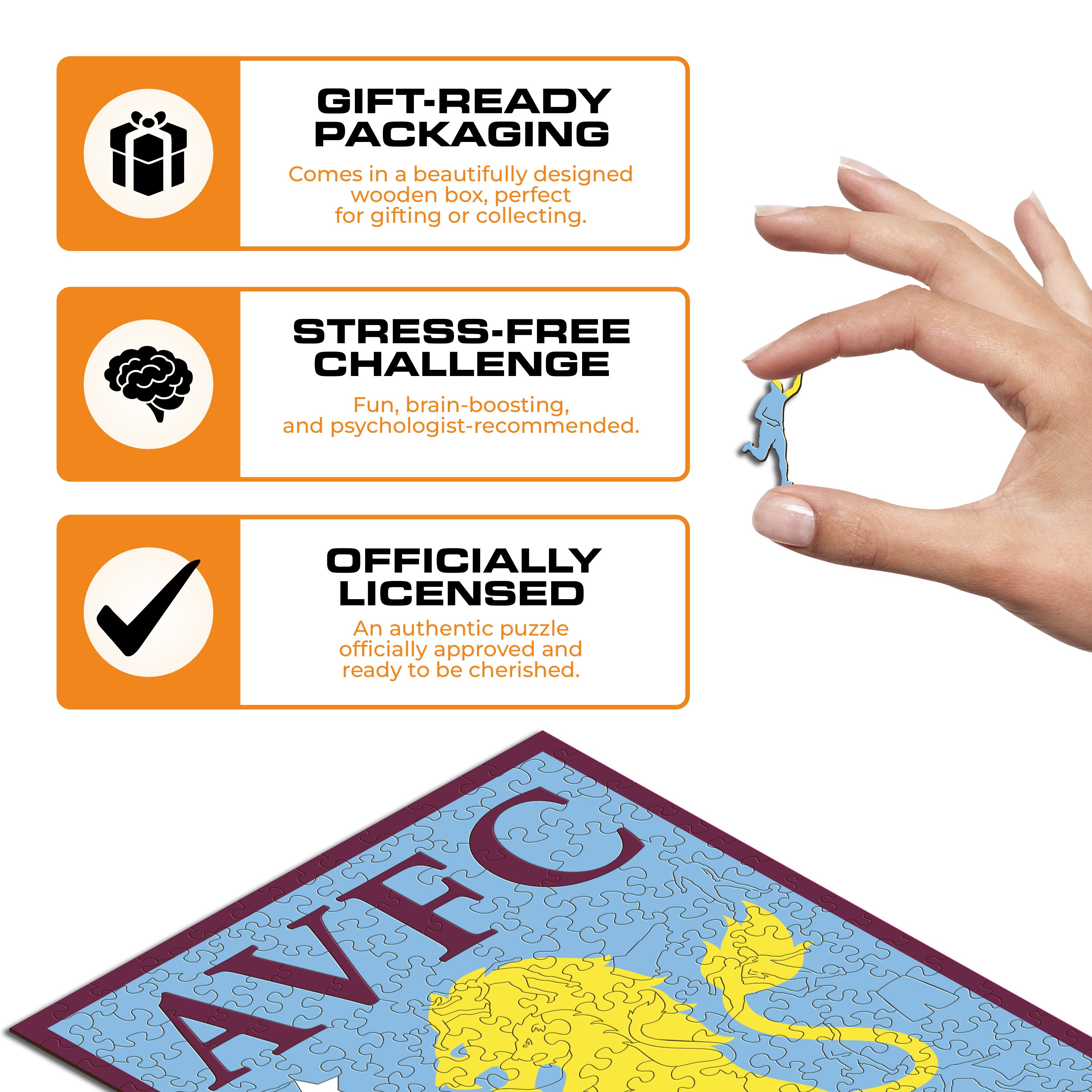 Aston Villa FC® Logo - Wooden Puzzle