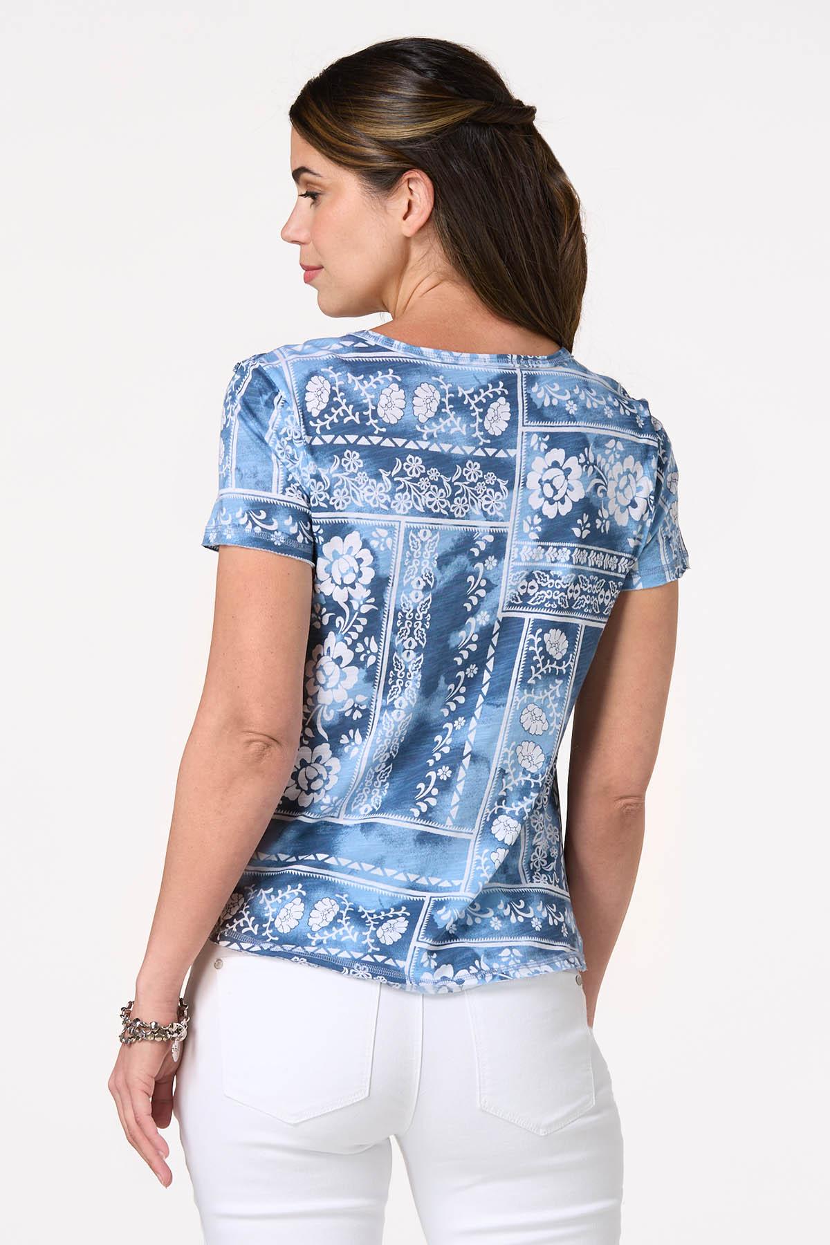 Grommet Lace Up Sleeve Top