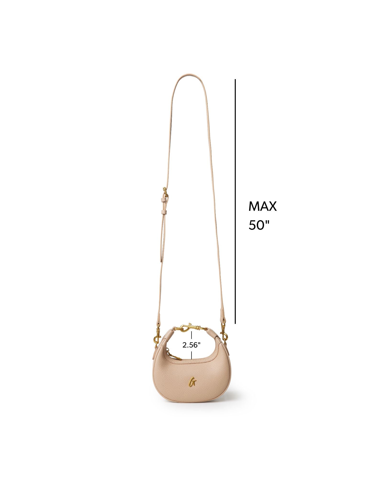 NANO PEBBLE HOBO BAG - NUDE