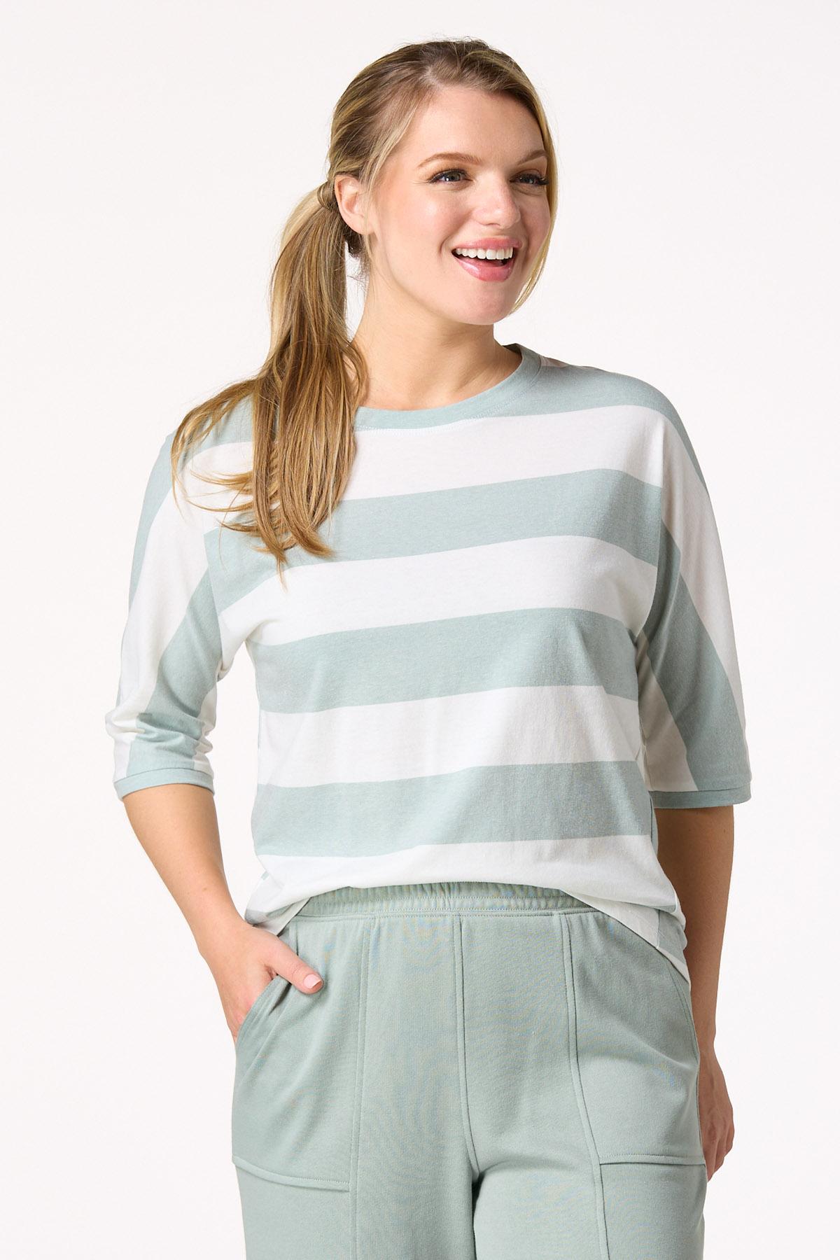 Stripe Crew Neck Tee