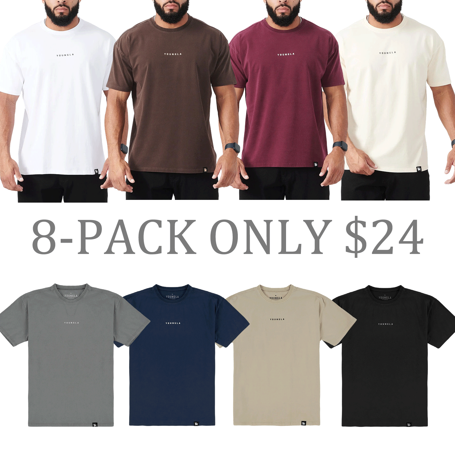 Men’s Muscle Fit Essential T-Shirt – Soft Stretch Cotton Gym & Casual Tee