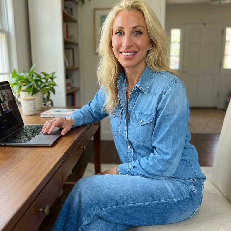 🔥Buy one get one free, only $29.99 Women’s Faux Denim Pajama 2-Piece Set🔥Final Day Clearance!🛒