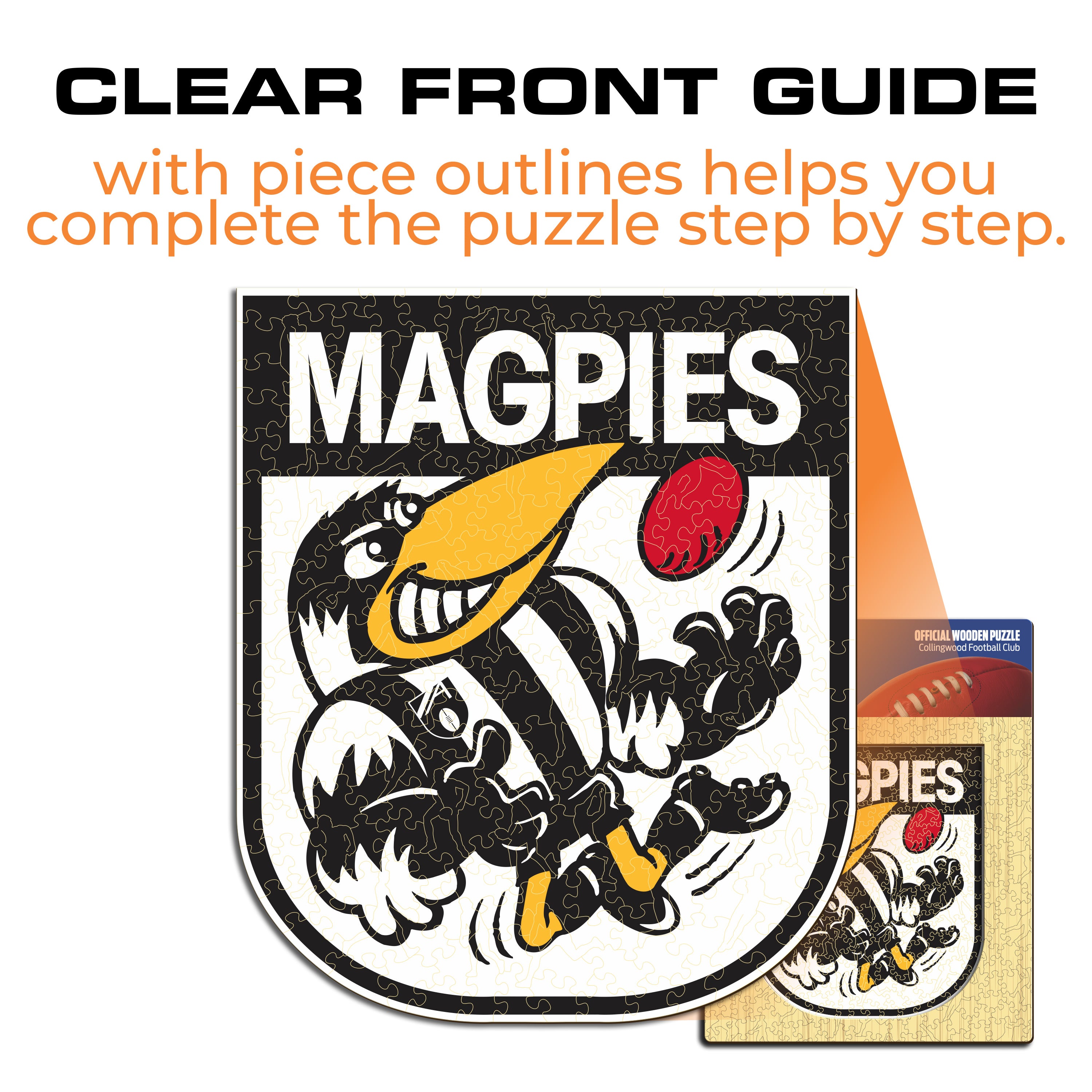 Collingwood FC Retro Mascot - Wooden Puzzle