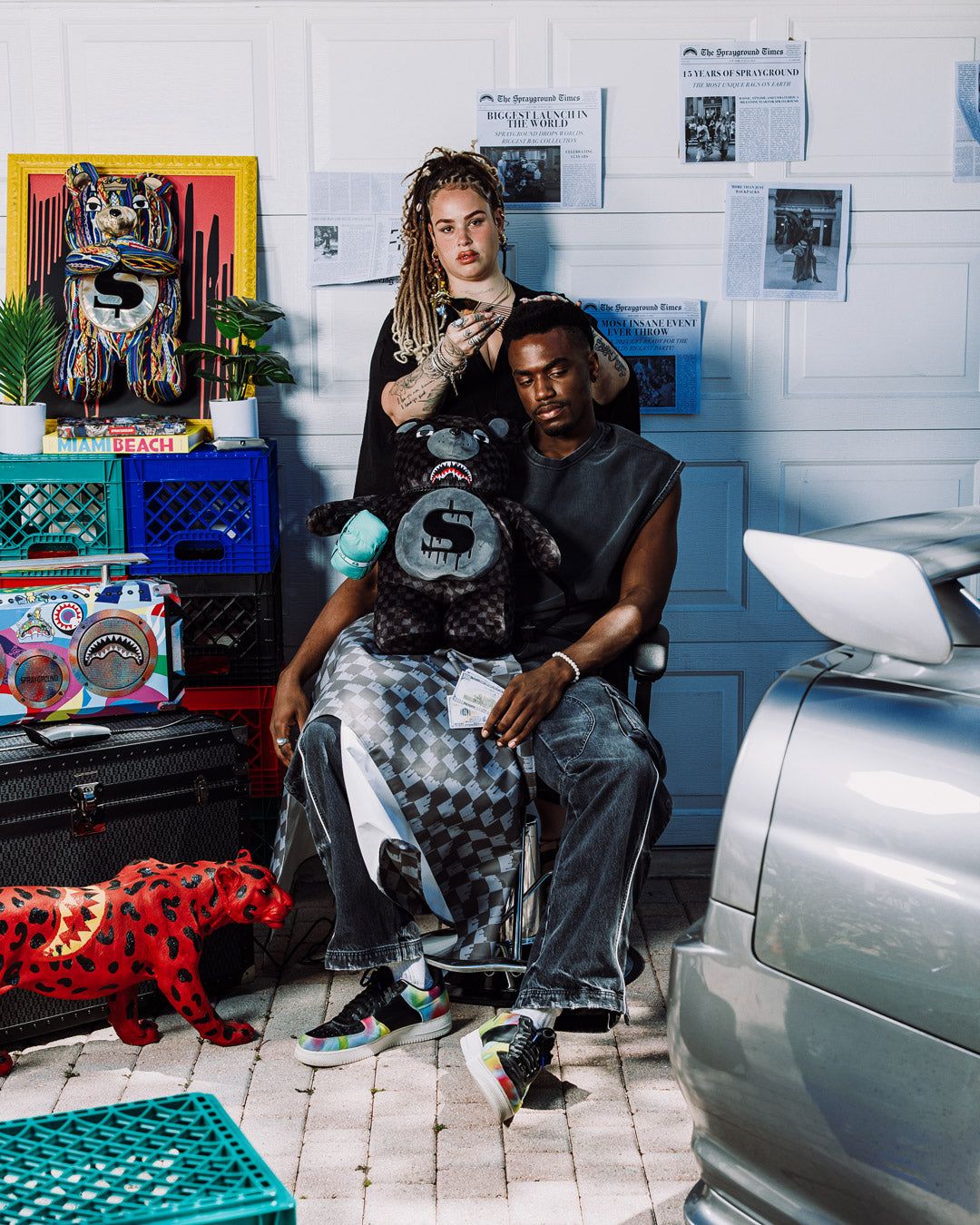 SHARKS IN PARIS THUNDERDRIP MONEYBEAR TEDDYBEAR BACKPACK