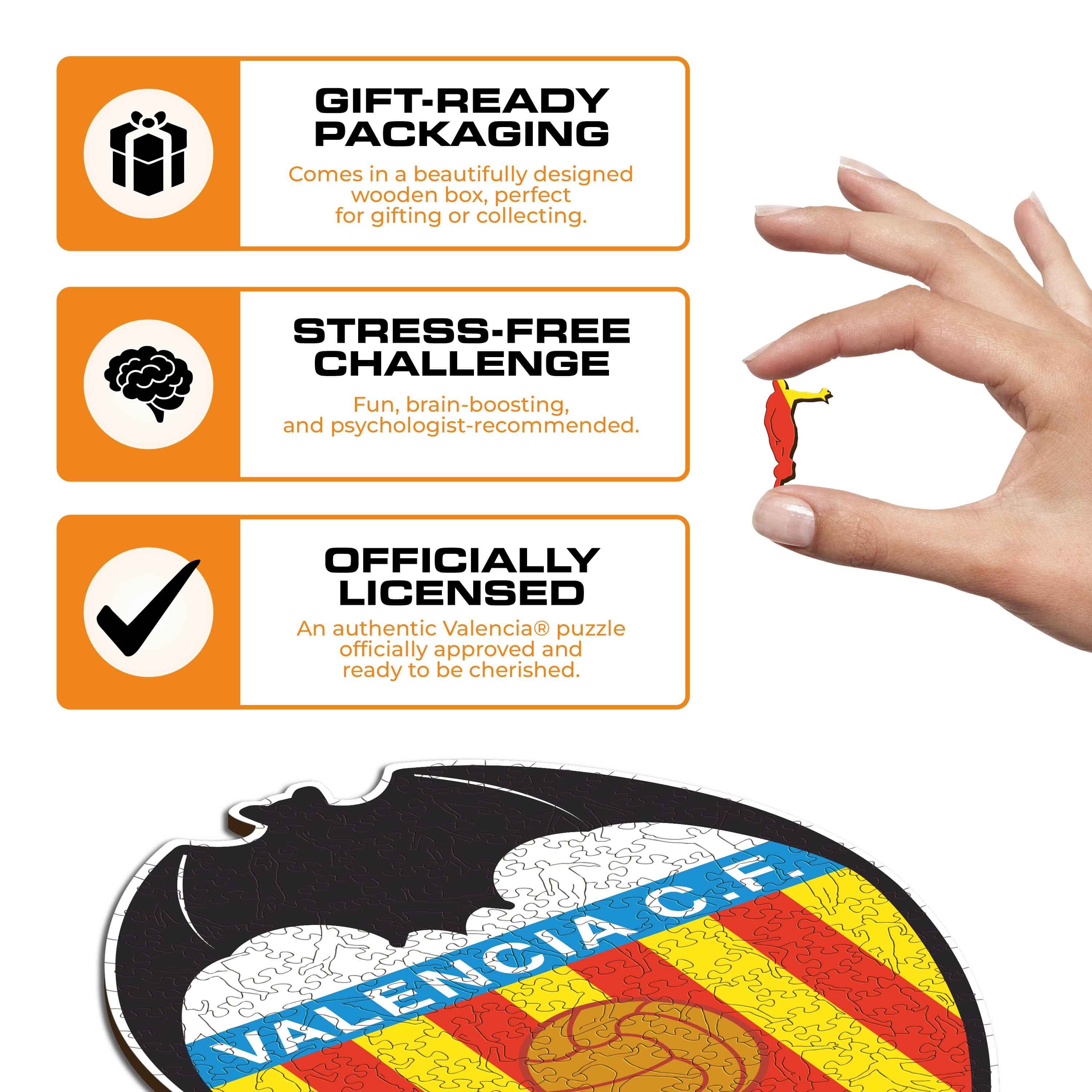 Valencia CF® Logo - Wooden Puzzle