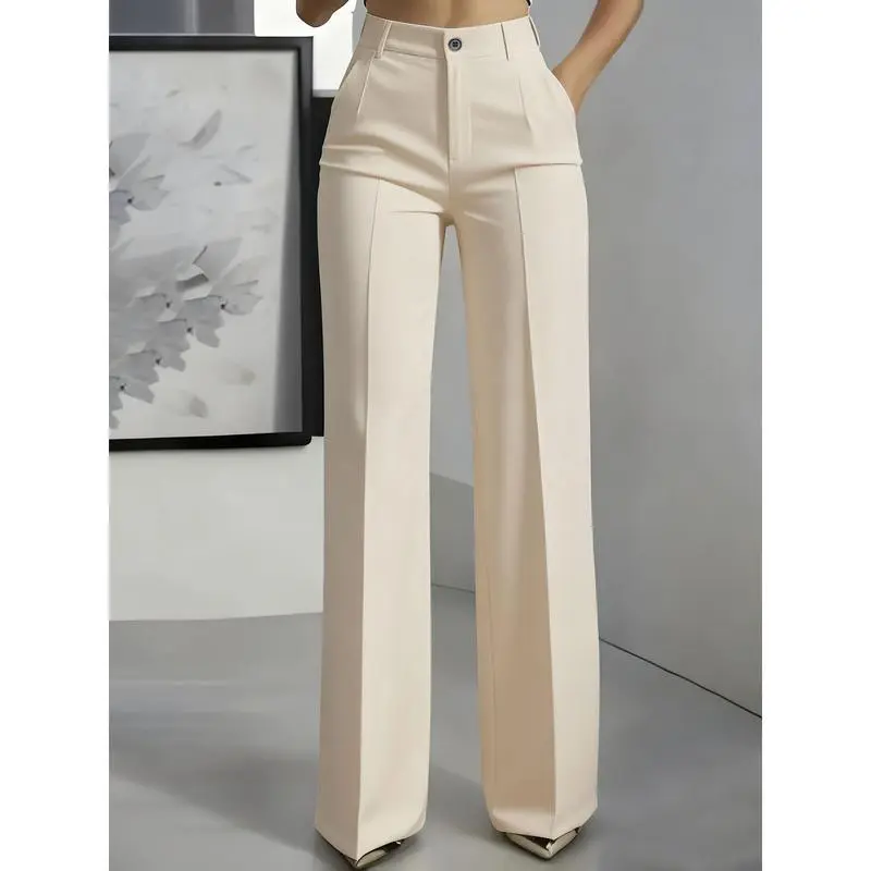Women's Straight Leg Dress Pants for Work, Classic Business Trousers