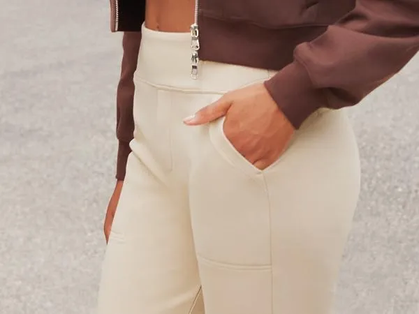 Fleece Lined Pants Women Wide Leg Sweatpants Women Warm Winter Pajamas Pants