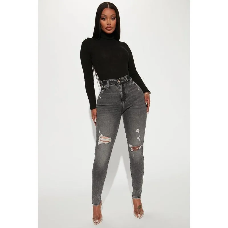 High Stretch Skinny Jeans - Black Wash