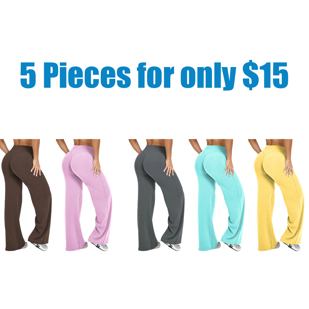 Women's High Waisted Elastic Loose Fit Straight Leg Pants, Butt Lifting Outdoor Casual Pants, Suitable for Yoga and Pilates, Comfortable Daily Wear, High Waist Design