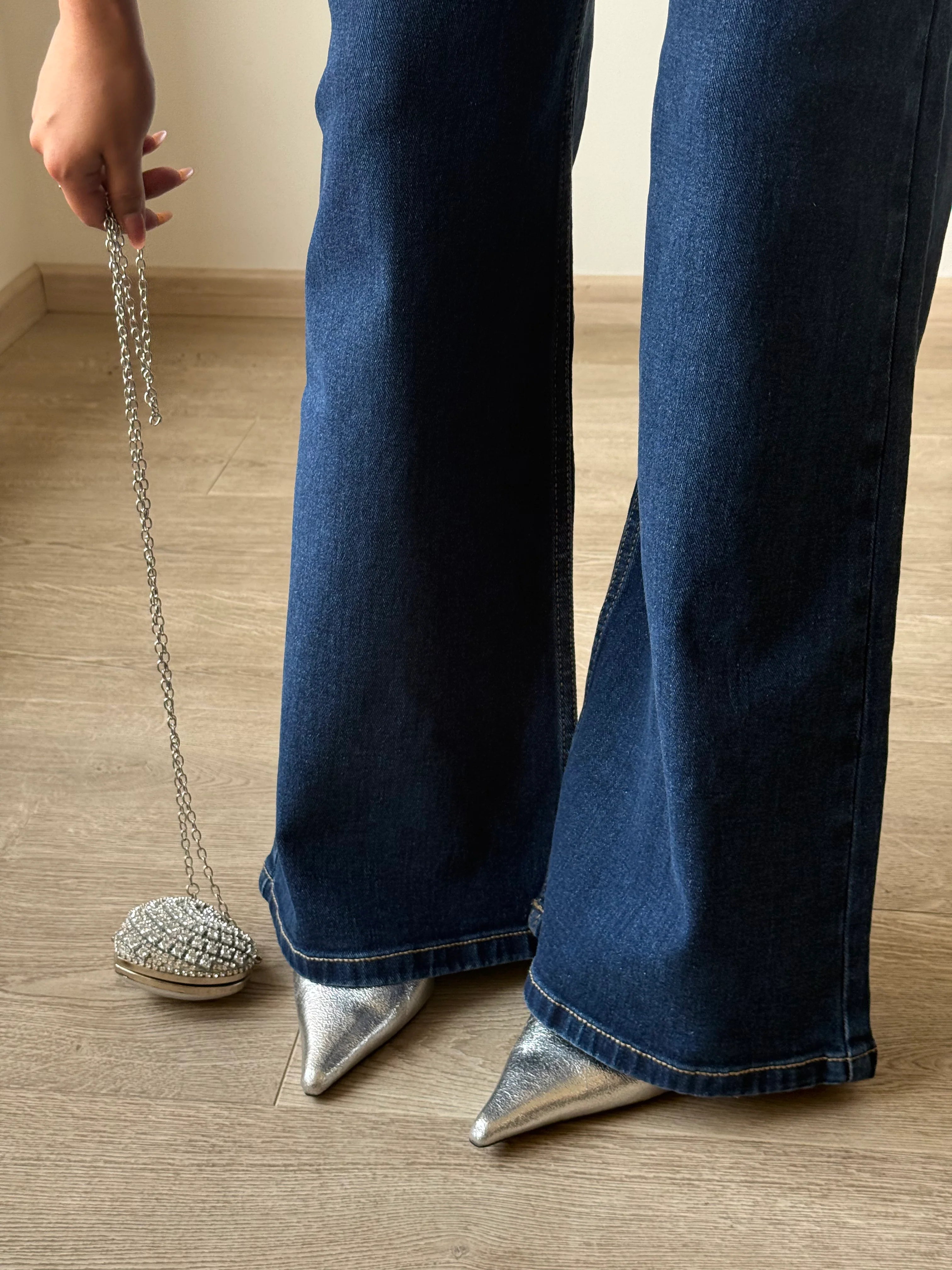 Blueberry Wide Leg High Rise Jeans