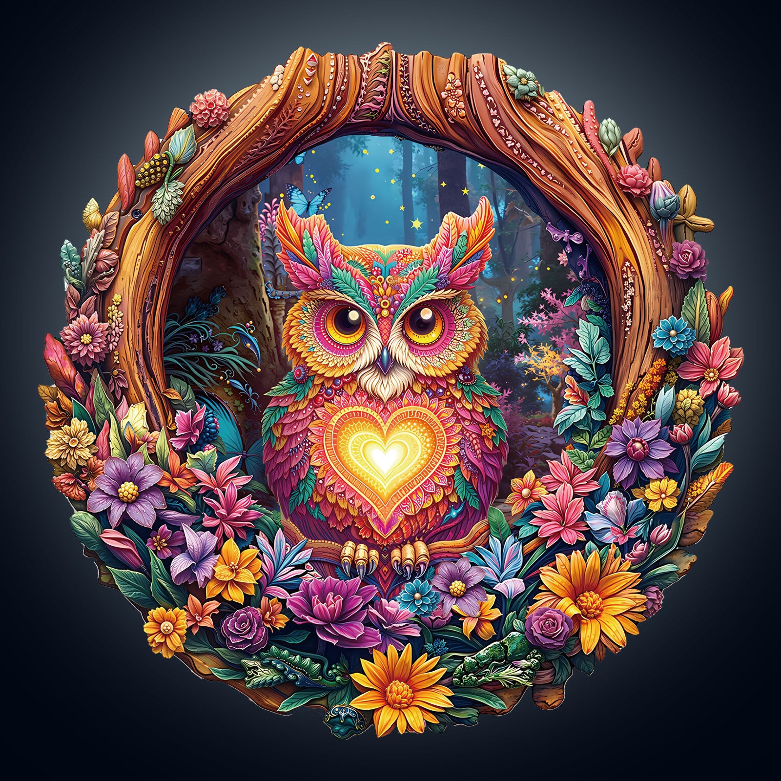 Loving Owl Wooden Jigsaw Puzzle