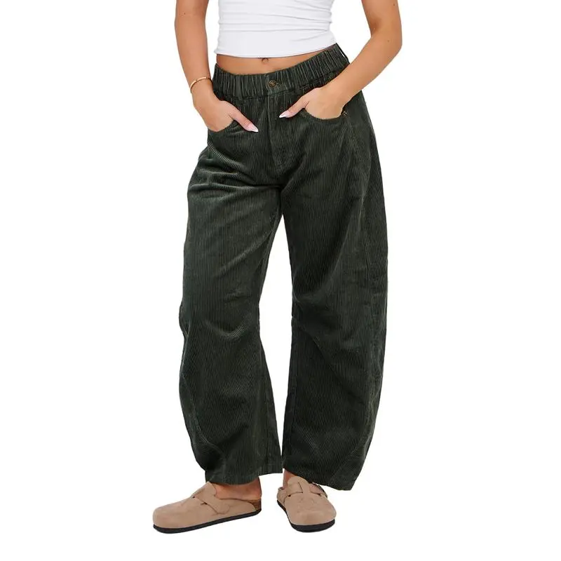 Corduroy Barrel Pants for Women Cord Pants