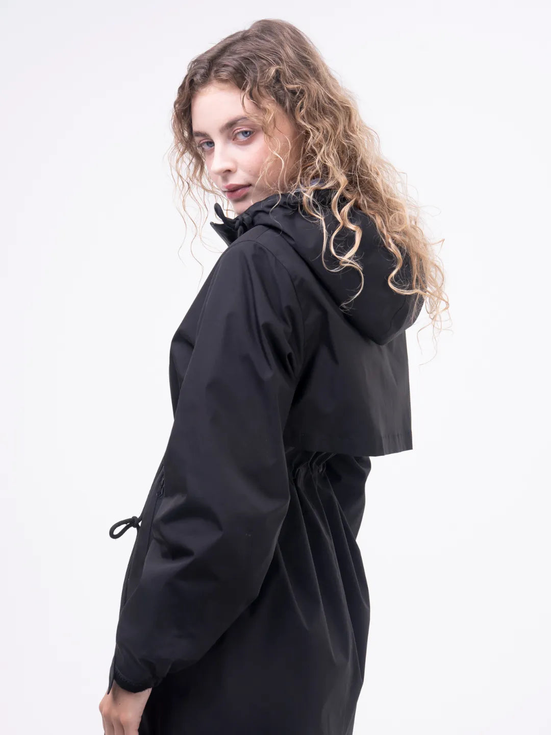 Long Line Waterproof Raincoat With Warmer brushed lining