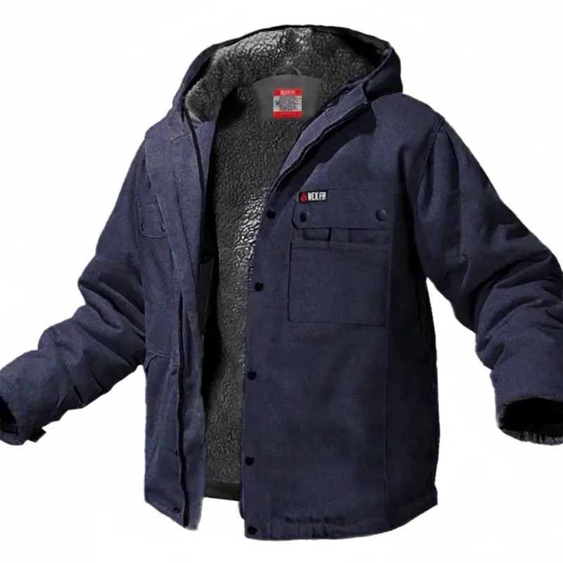 Heavy-duty flame-retardant lambswool-lined jacket