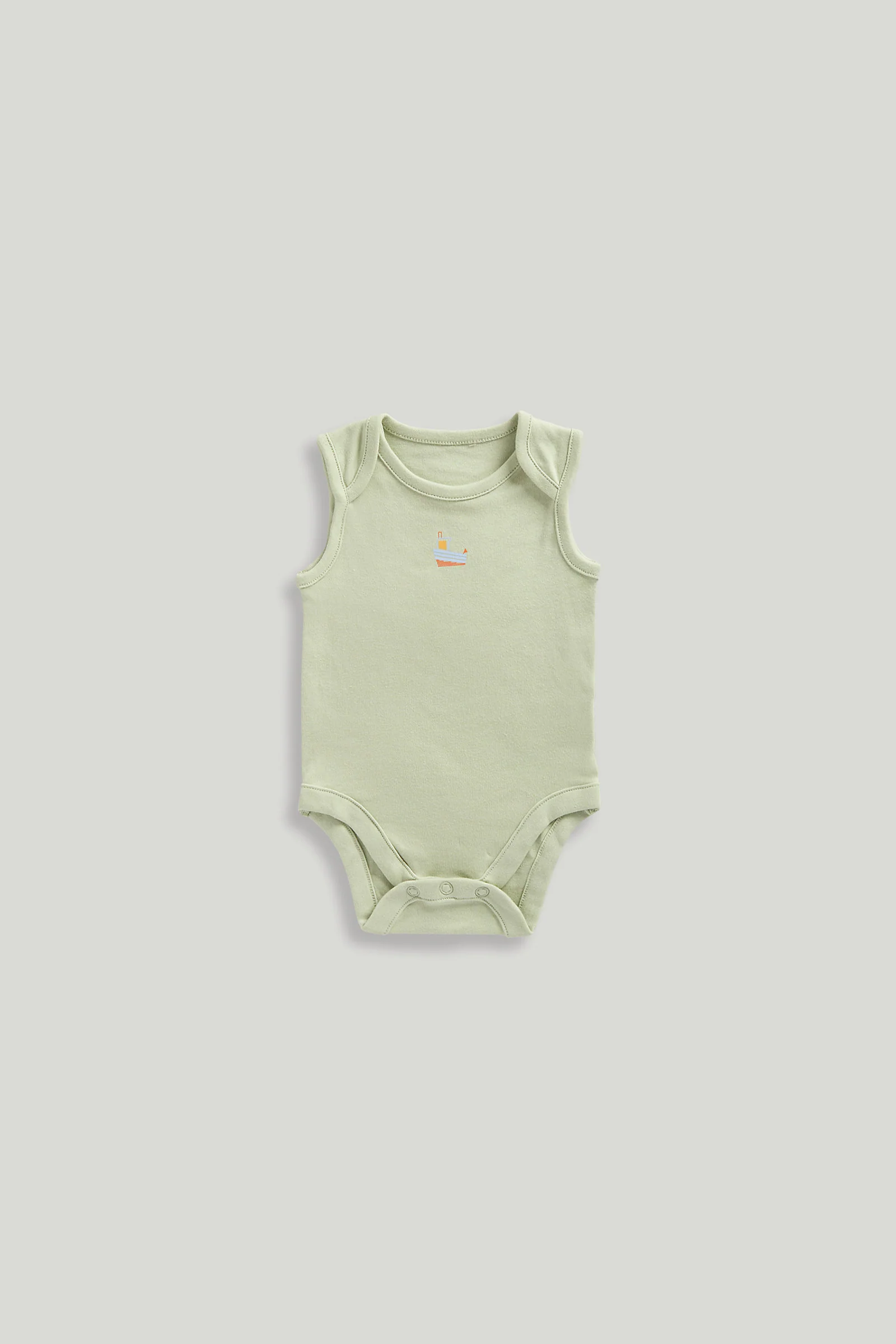 5 Pack Boat and Stripe Sleeveless Bodysuits