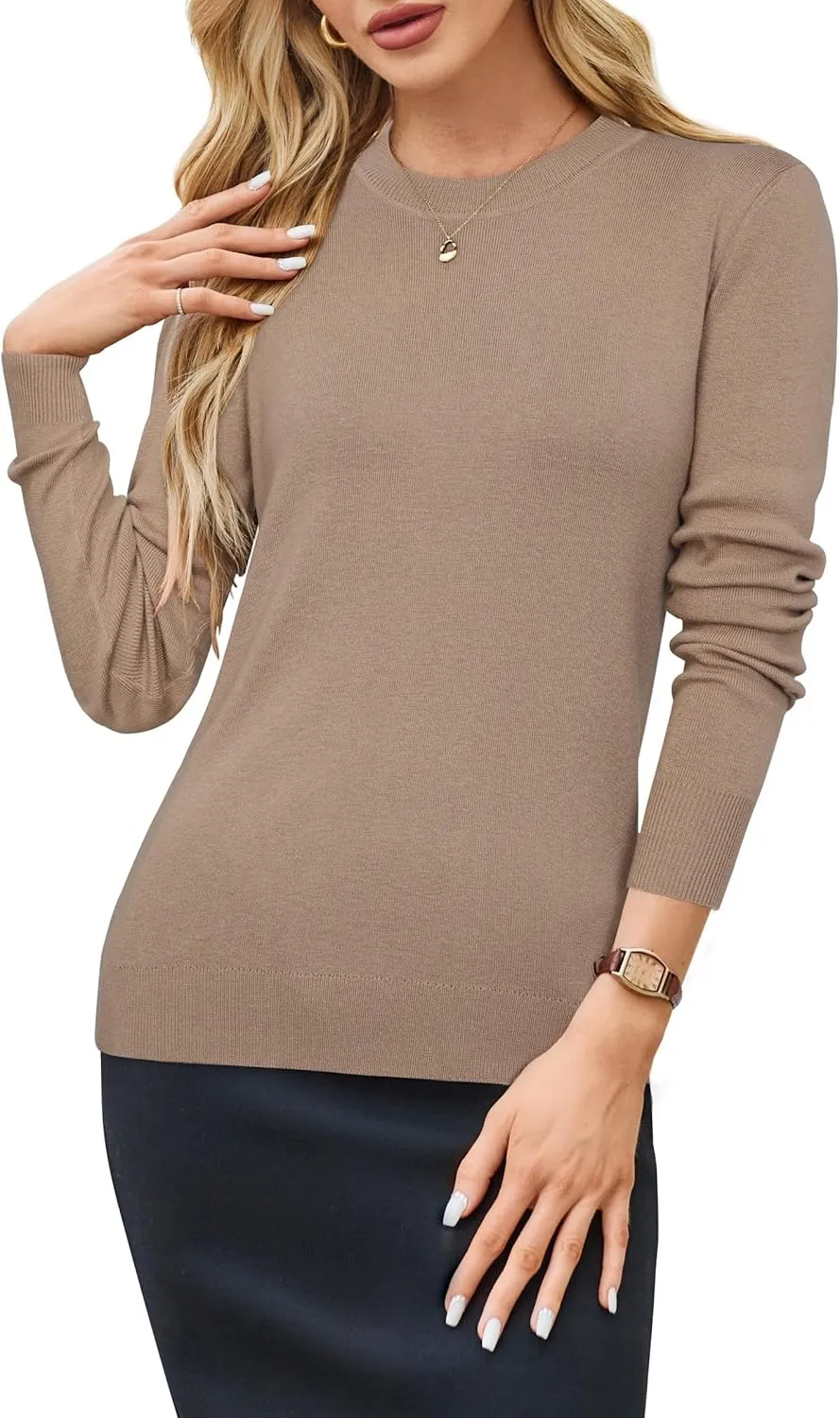 Women Fashion Wool Blend Sweater