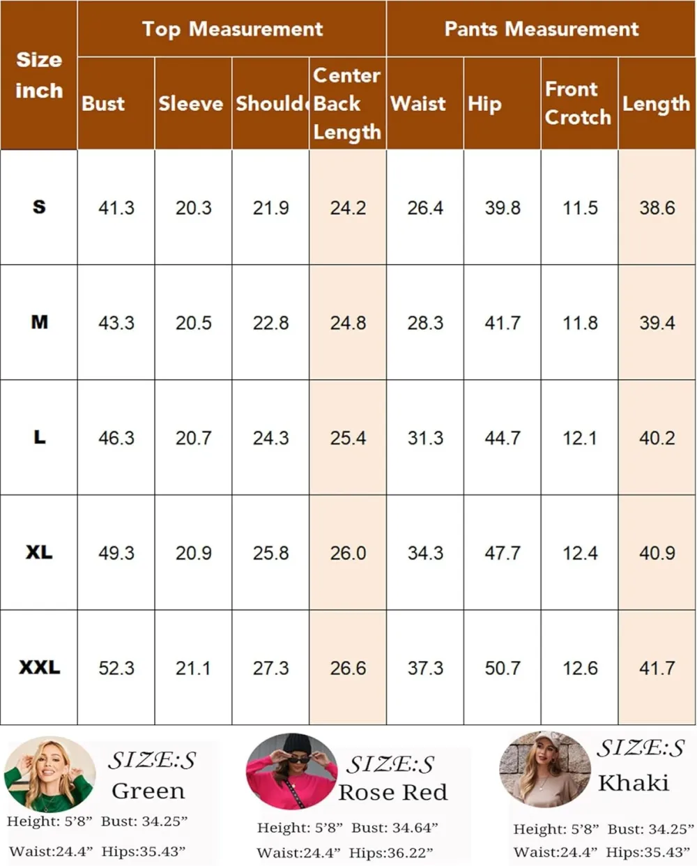 Women's Long Sleeve Knit Loungewear Set Jogger Pants Outfit