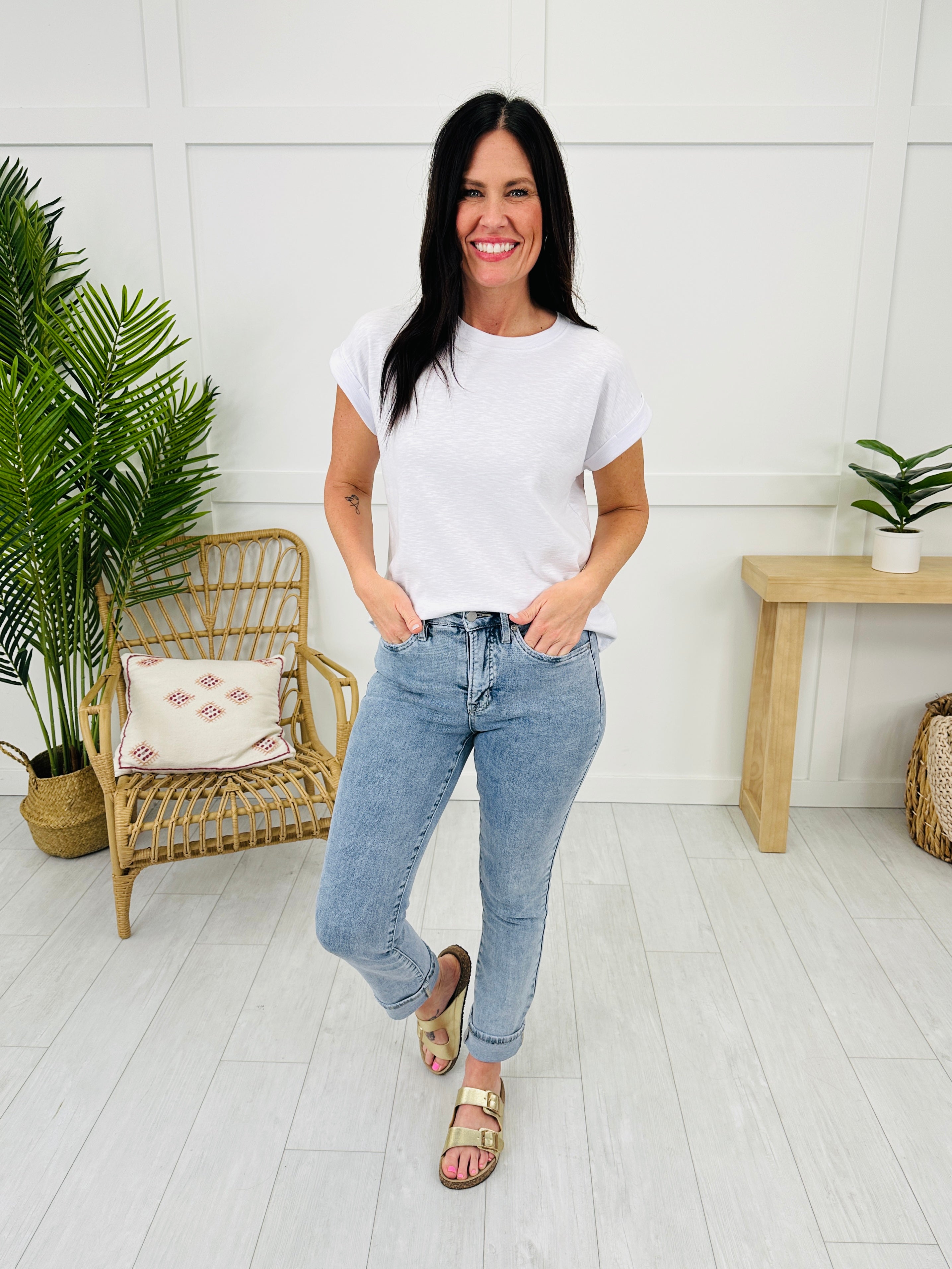 Can't Forget You Tummy Control Straight Jeans