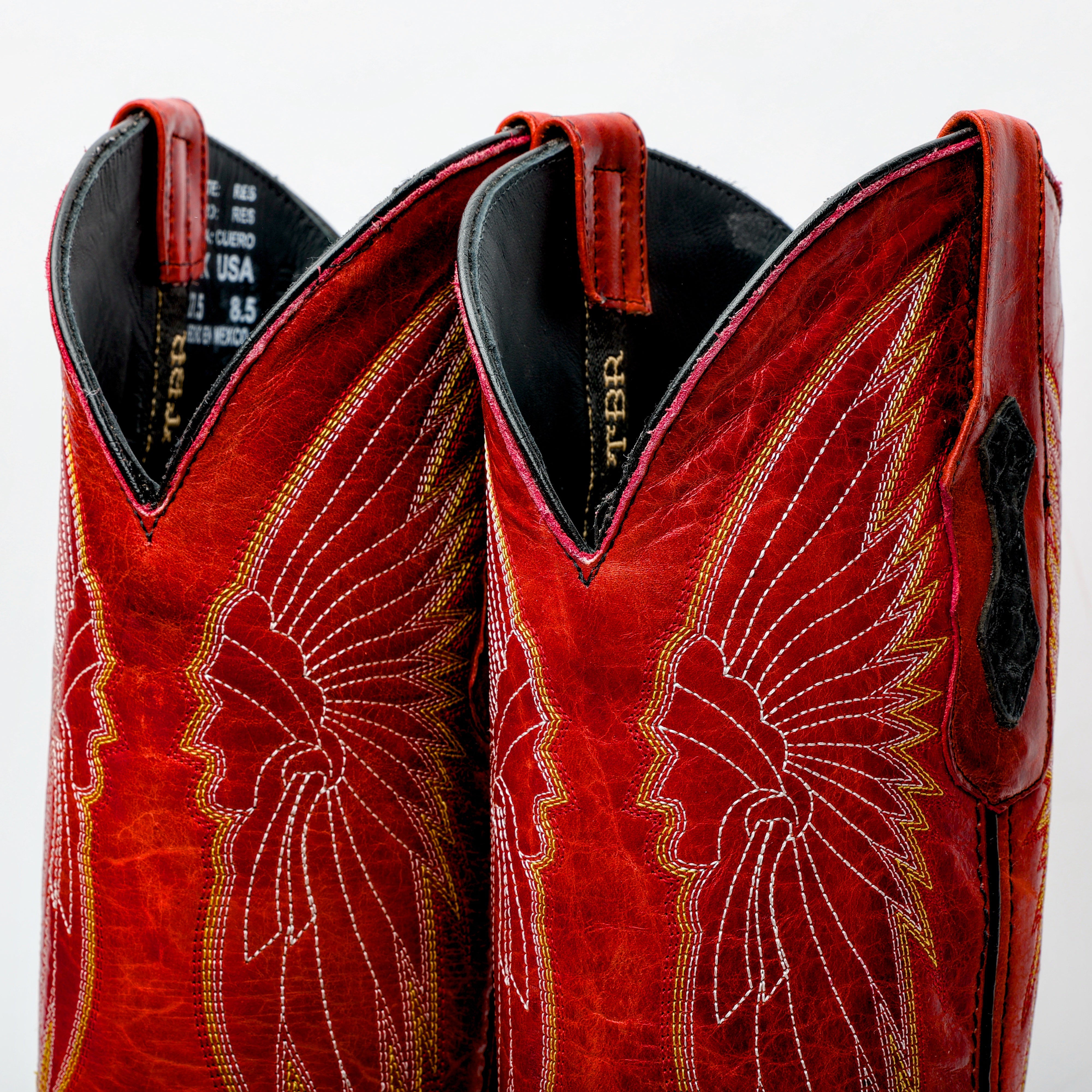 Black Rough-Out Boots - Square Toe