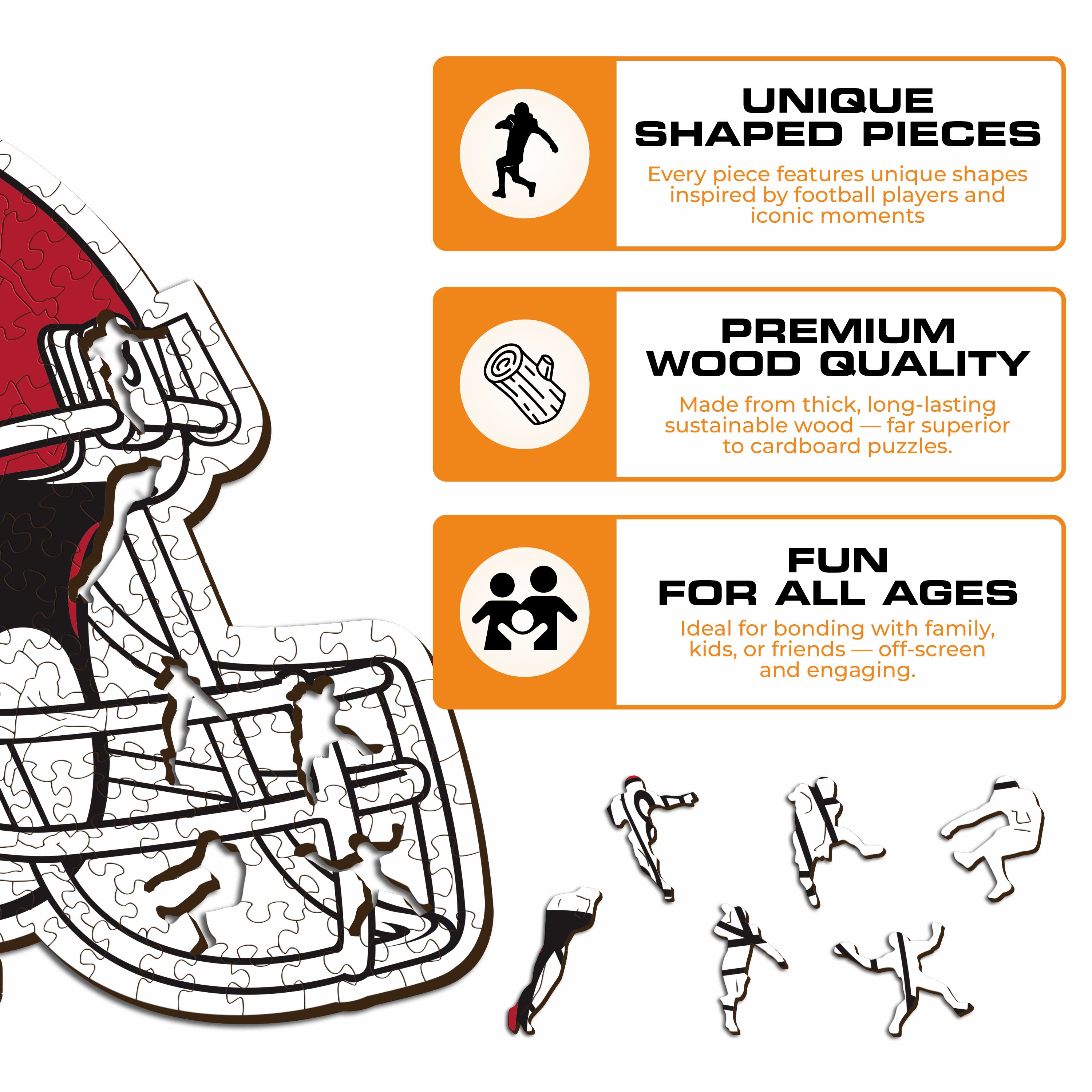 University of Utah Helmet - Wooden Puzzle