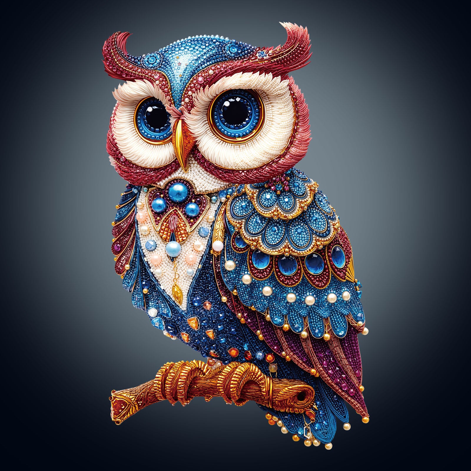Gem Owl Wooden Jigsaw Puzzle