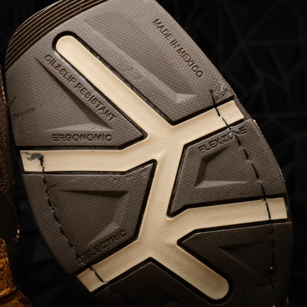 Rustic Honey Anaconda Leather Boots With 3D Lightweight Sole - Composite Toe