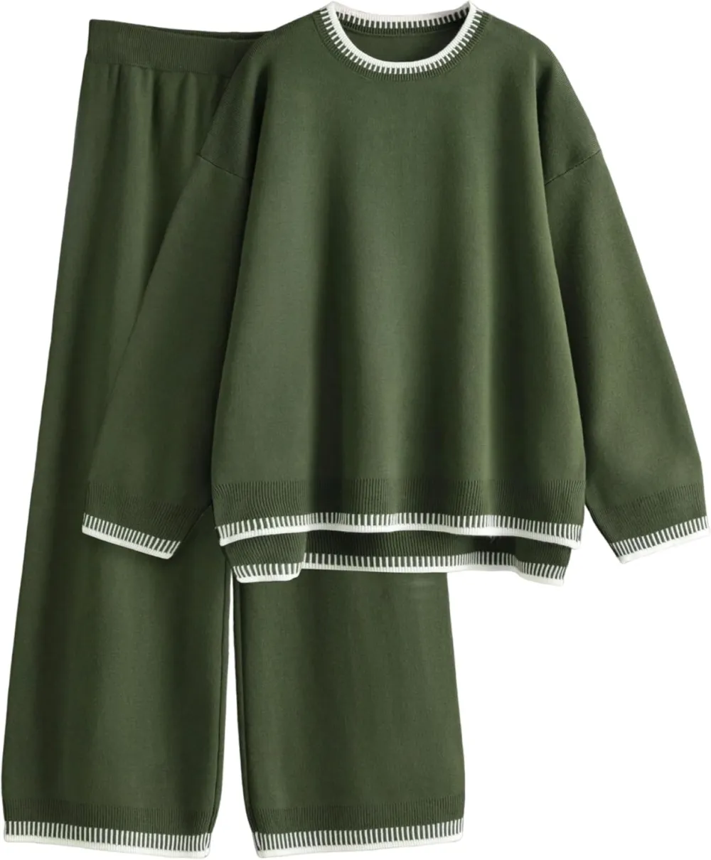 Women's 2-Piece Sets Spring Outfits Chic Comfortable Elastic Loungewear