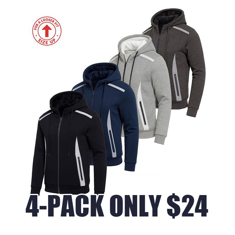 Men’s Heavyweight Sherpa Fleece-Lined Tech Zip Hoodie