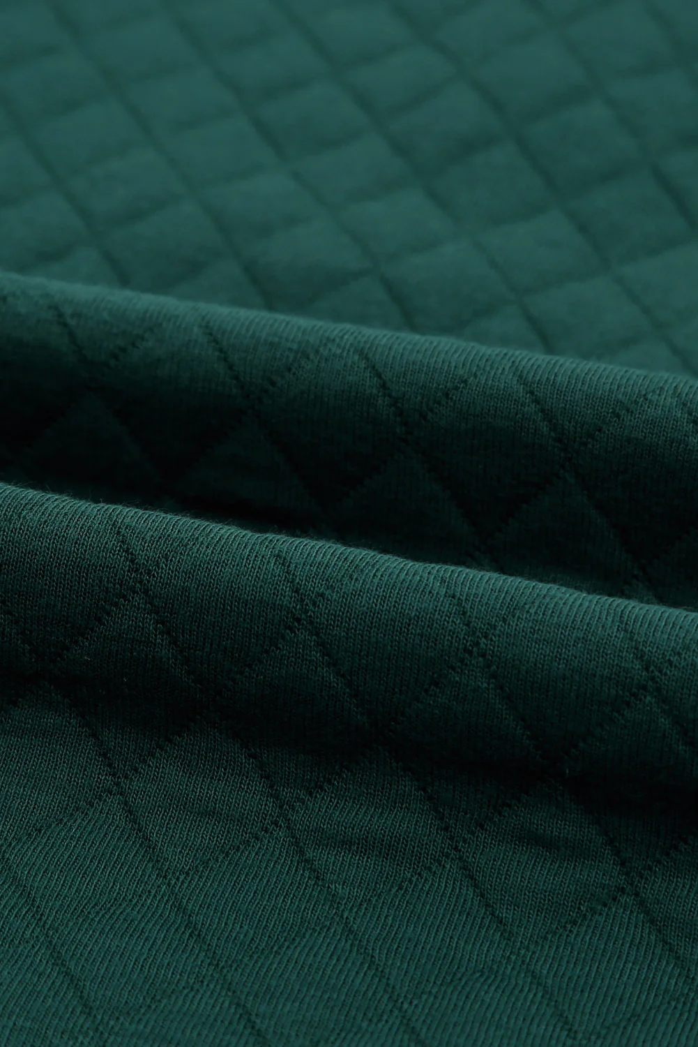 Geometric Texture Plaid Trim Sweatshirt