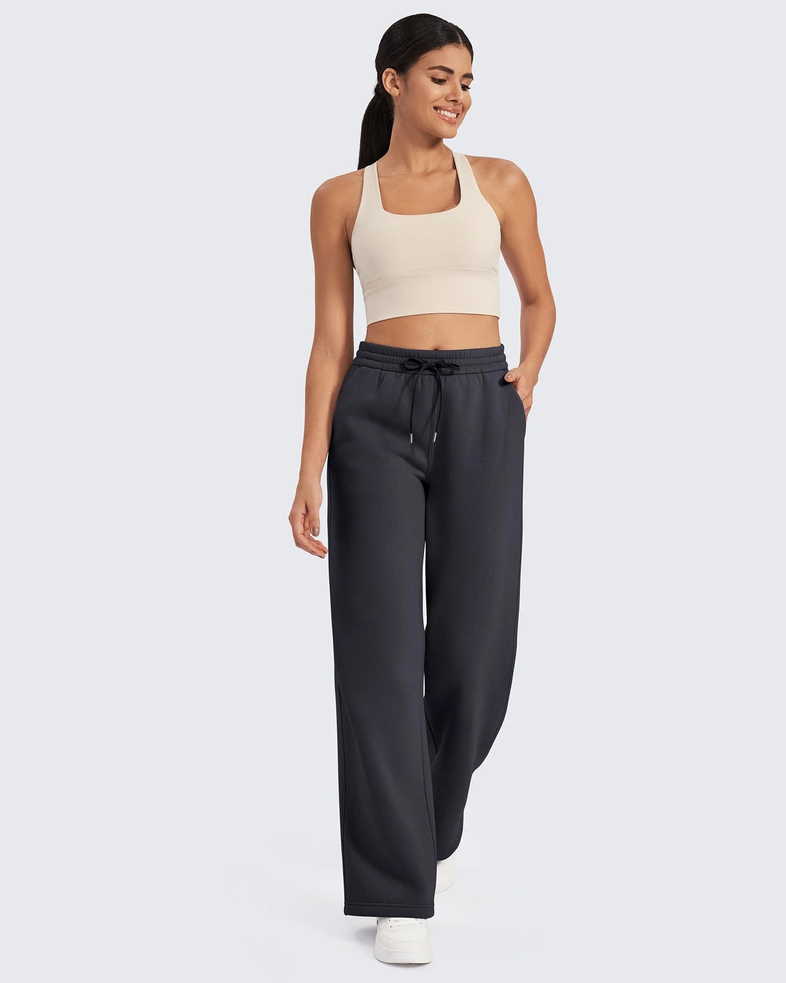 Flurrylux Fleece Lined Drawstring High-Waist Pants
