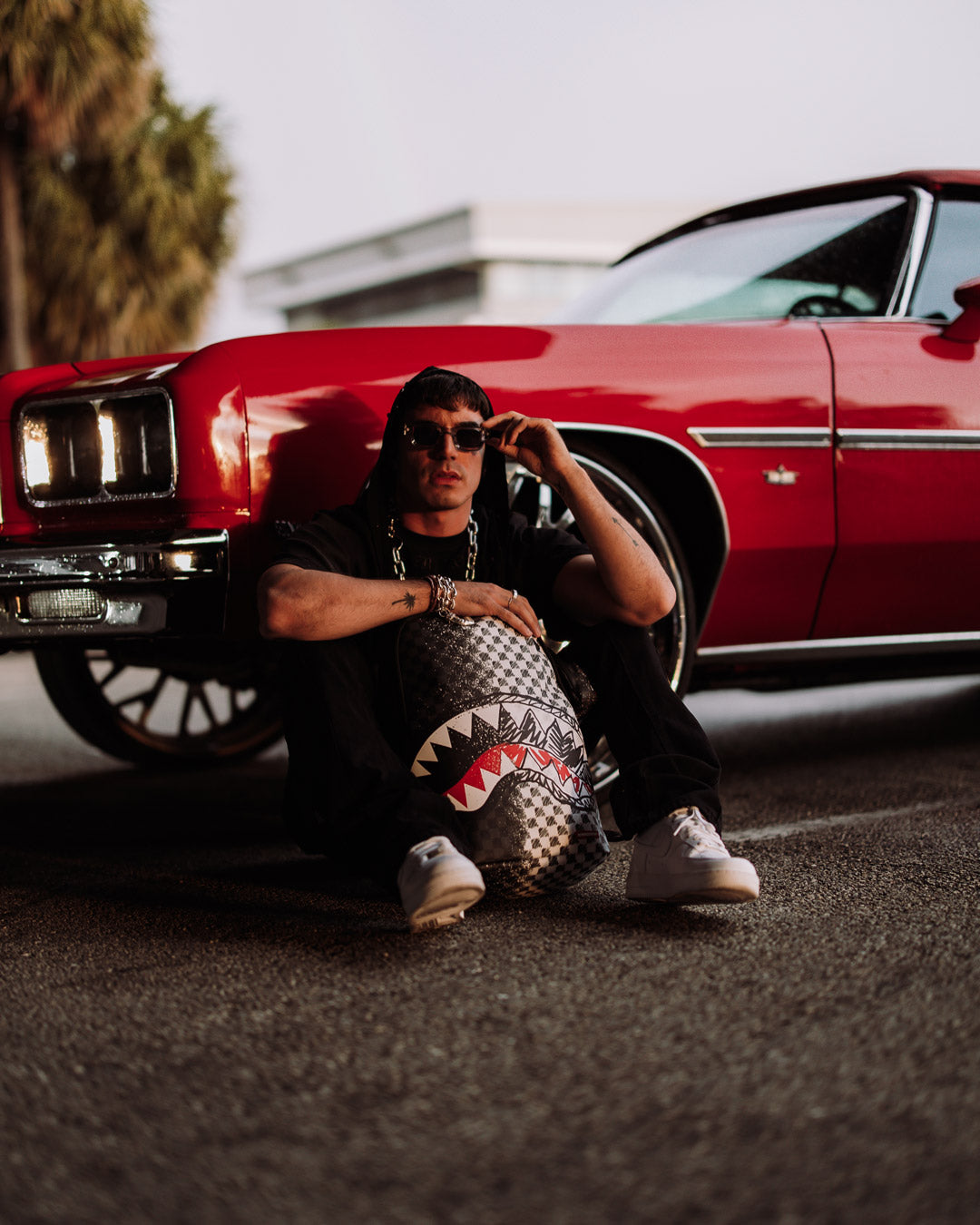 SCRIBBLE DRIBBLE CHECK BACKPACK