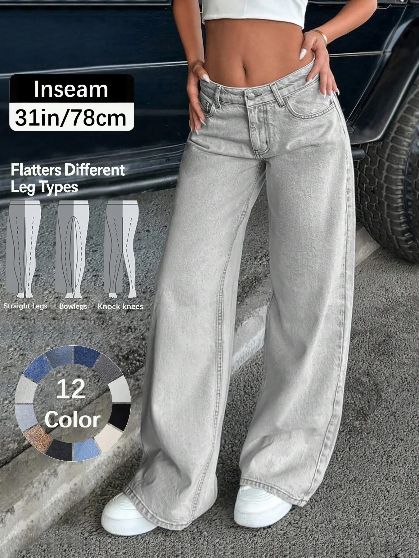 Women’s Comfort Stretch Elastic Waist Denim Jeans