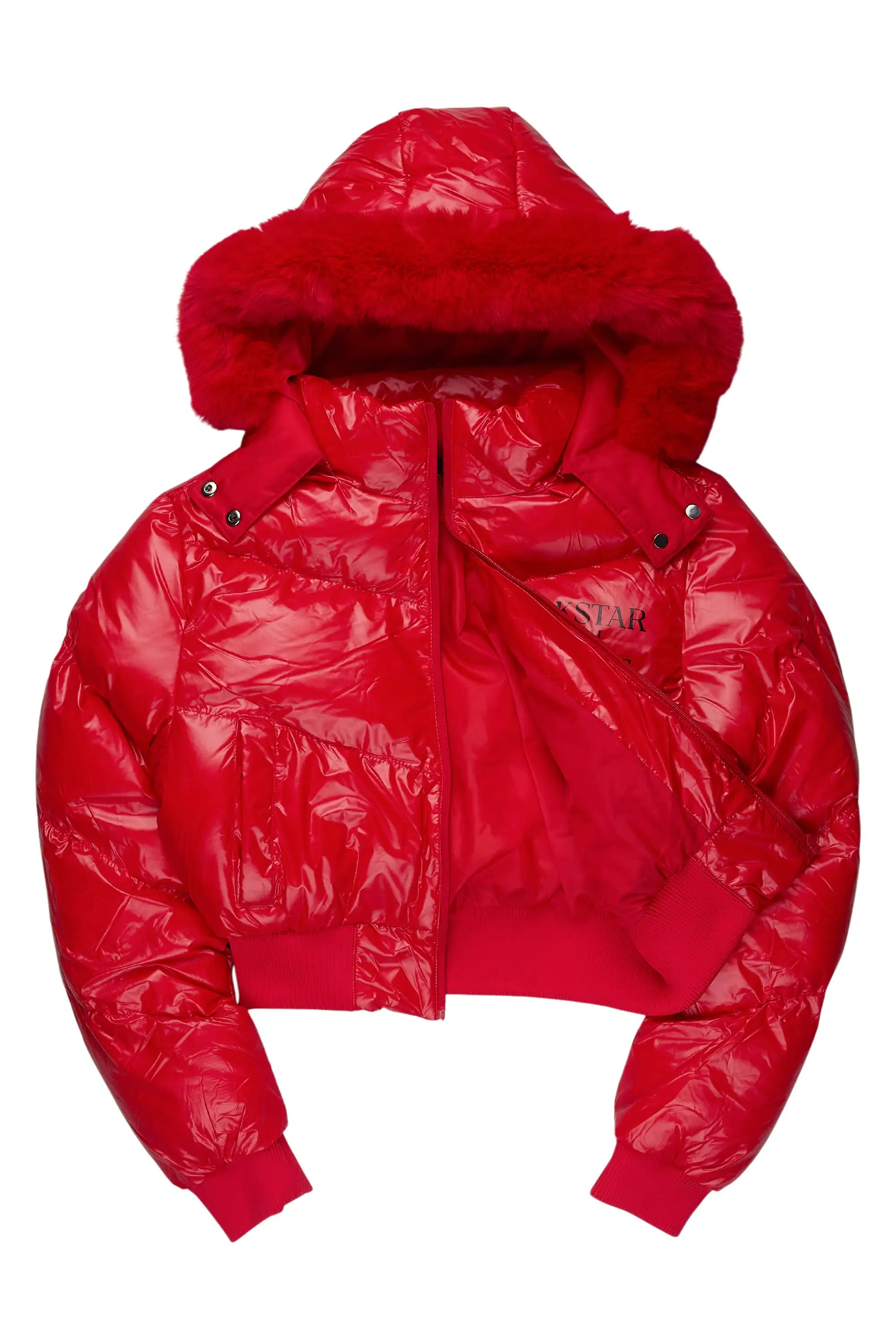 Destina Red Puffer Jacket