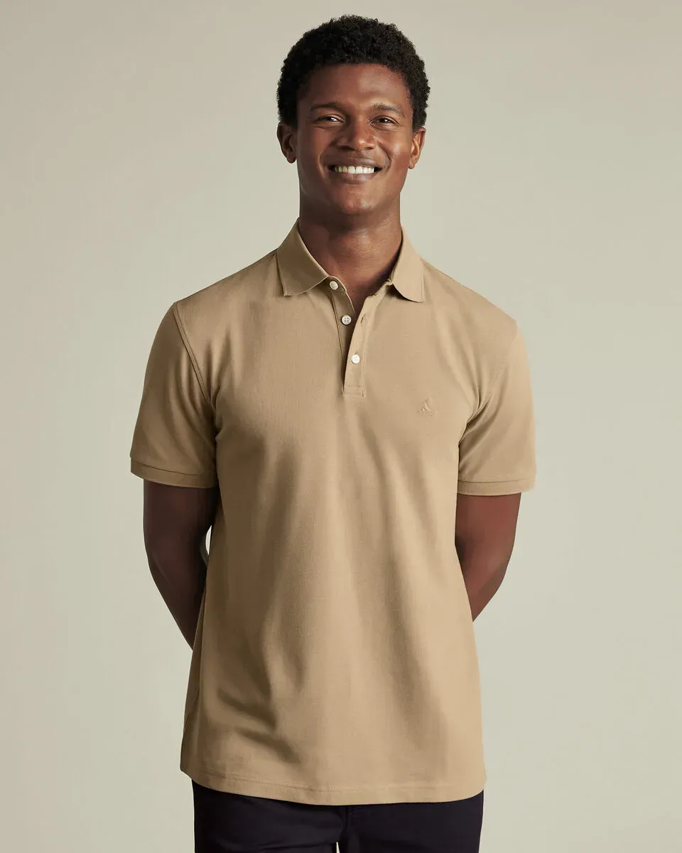 Men'S Casual Business POLO Shirt, Breathable Pique Fabric