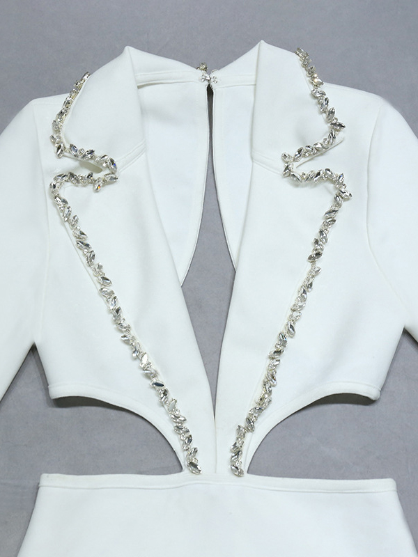 Casual Wrap Solid Color Zipper V-Neck Dress