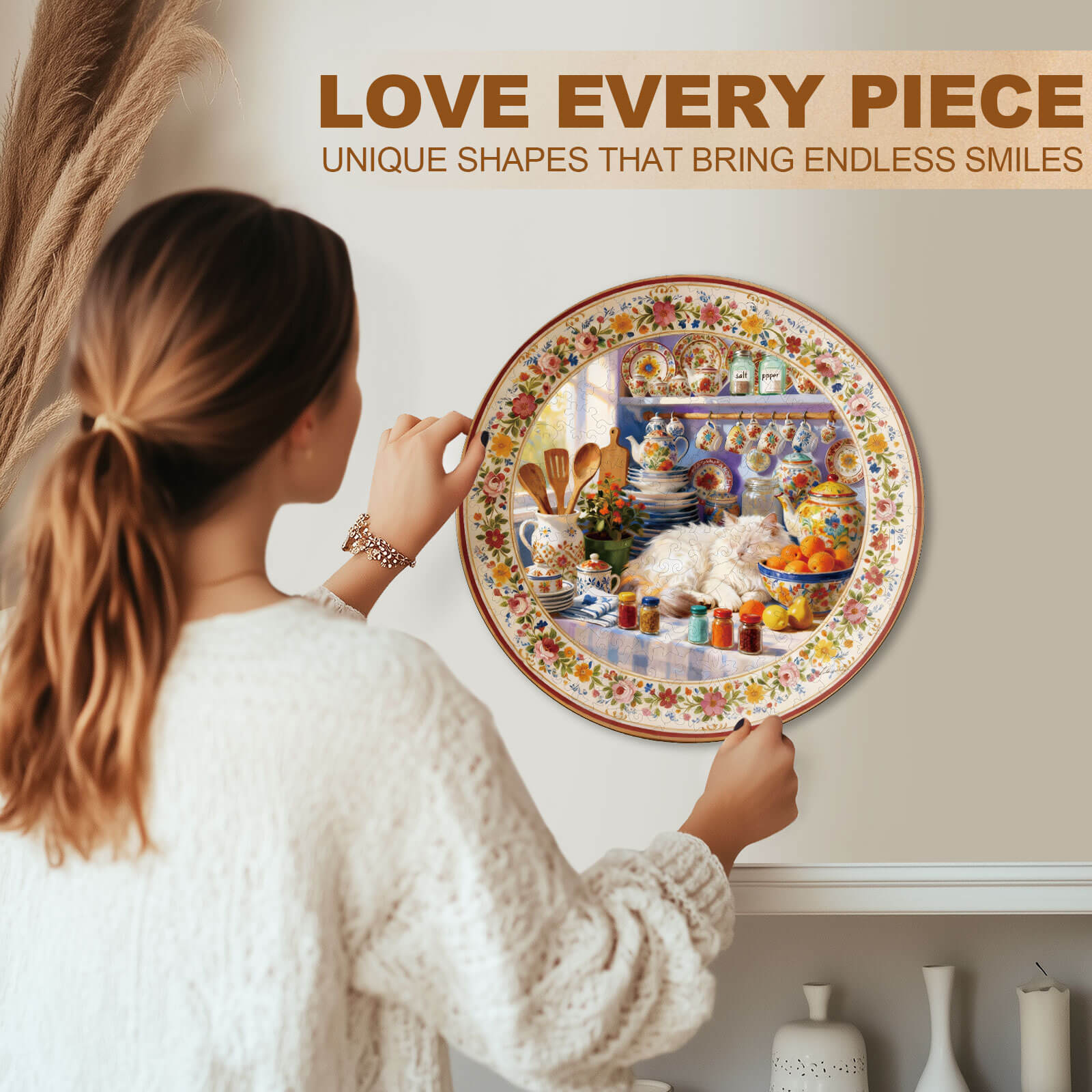 Sunlit Kitchen Wooden Jigsaw Puzzle