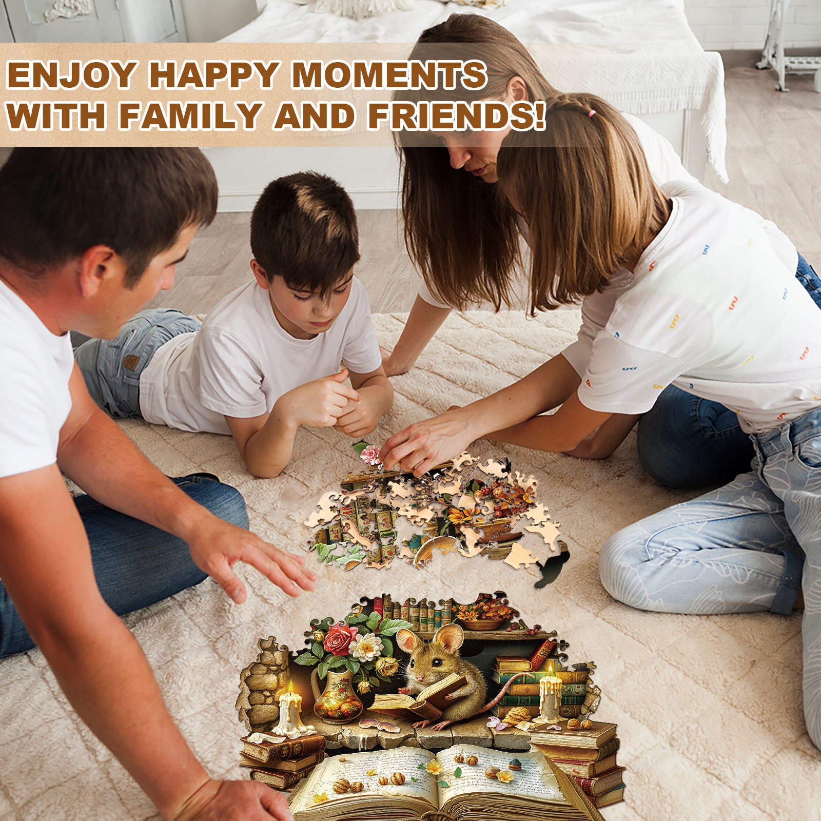 Scholar Mouse Wooden Jigsaw Puzzle