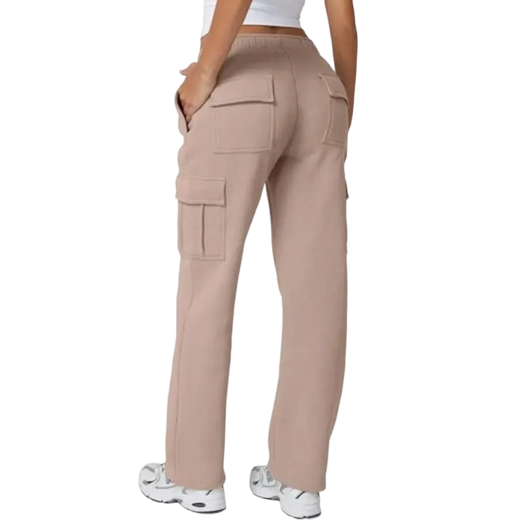 Women’s Medium Waist Fleece Baggy Sweatpants